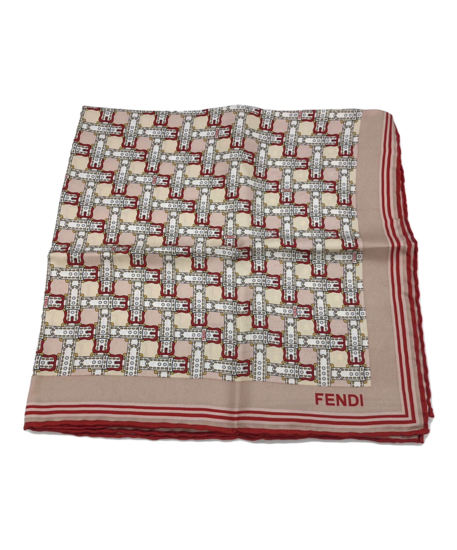 中古・古着通販】FENDI (フェンディ) シルクスカーフ レッド