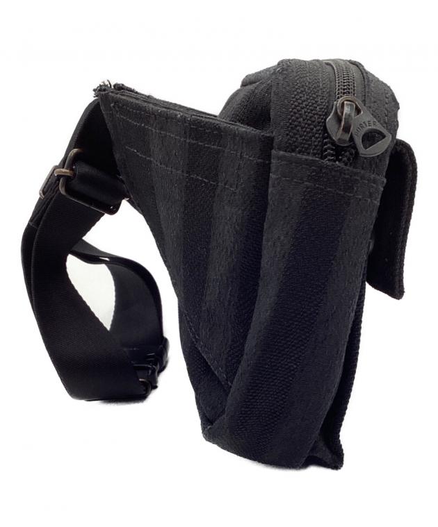 中古・古着通販】PORTER (ポーター) WAIST BAG ブラック×グレー