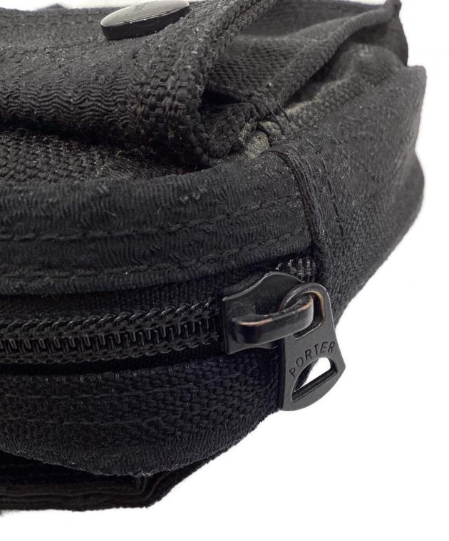 中古・古着通販】PORTER (ポーター) WAIST BAG ブラック×グレー