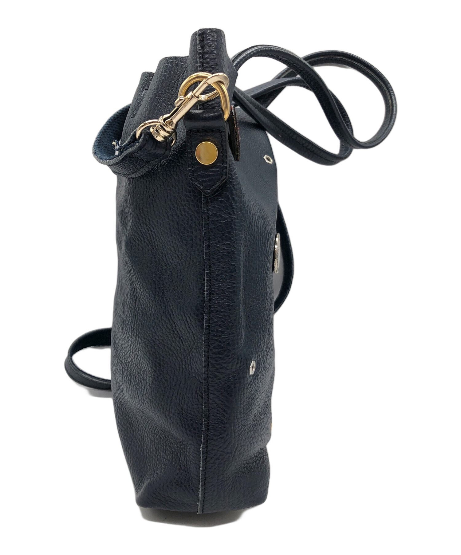 中古・古着通販】bagolo (バゴロ) 2WAYレザートートバッグ ネイビー 