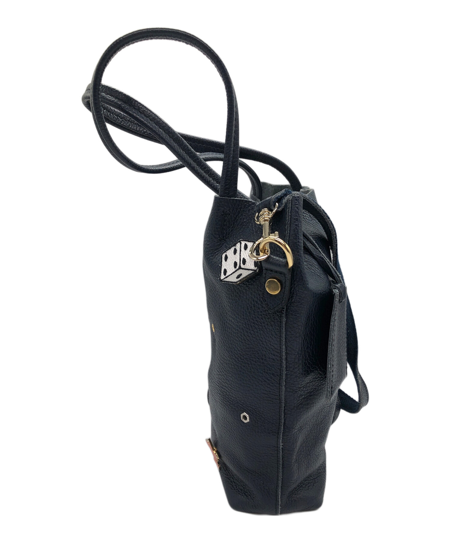 中古・古着通販】bagolo (バゴロ) 2WAYレザートートバッグ ネイビー
