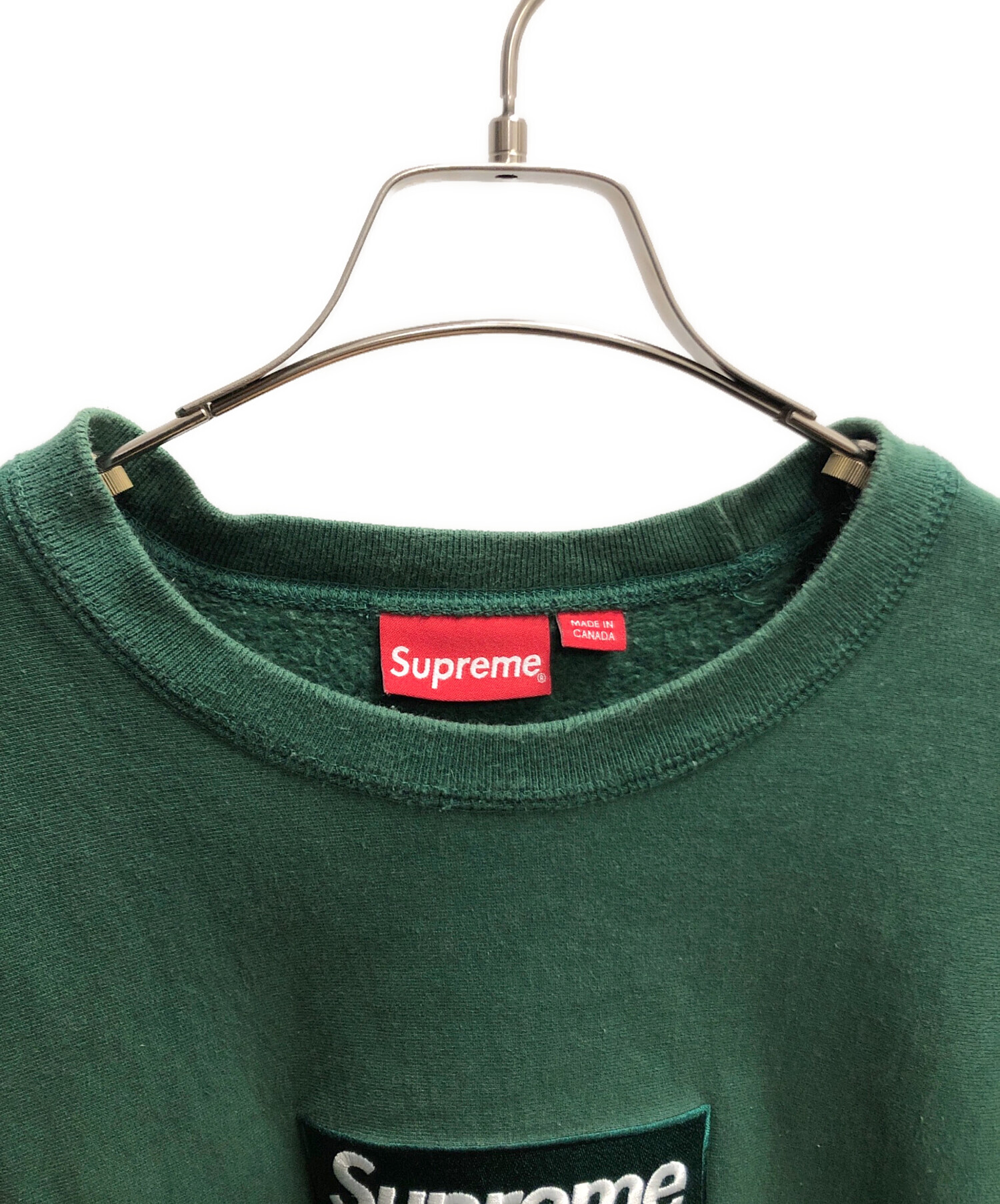 中古・古着通販】SUPREME (シュプリーム) Box Logo Crewneck グリーン 