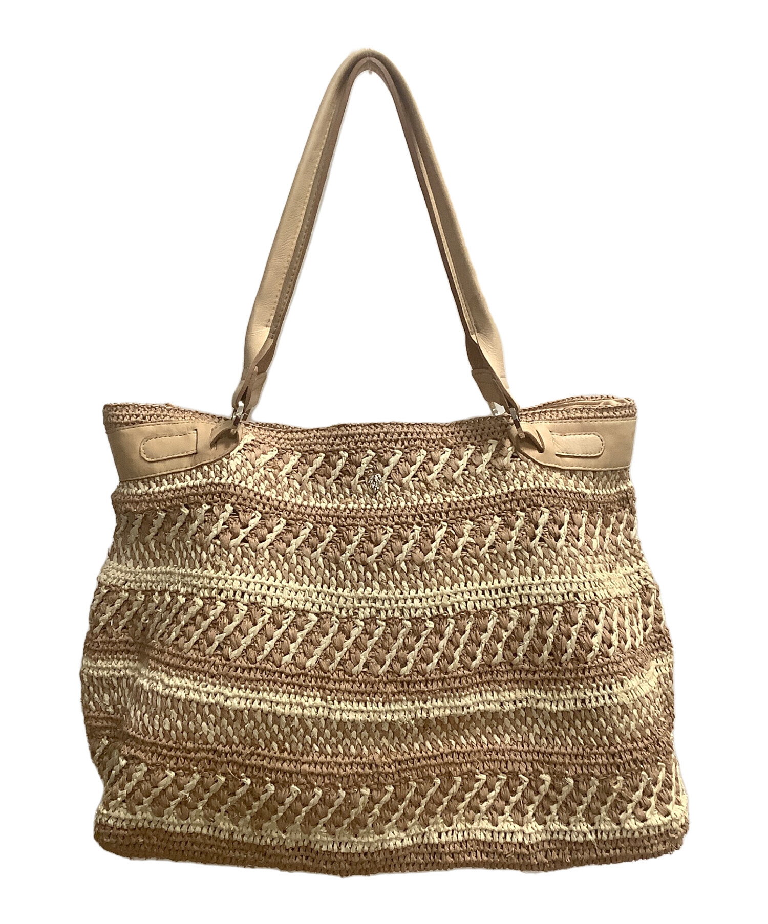 ヘレンカミンスキー　トートバッグ　カゴバッグ　リーフ　ベージュ　肩掛け ヘレンカミンスキー トートバッグ カゴバッグ リーフ ベージュ 肩掛け