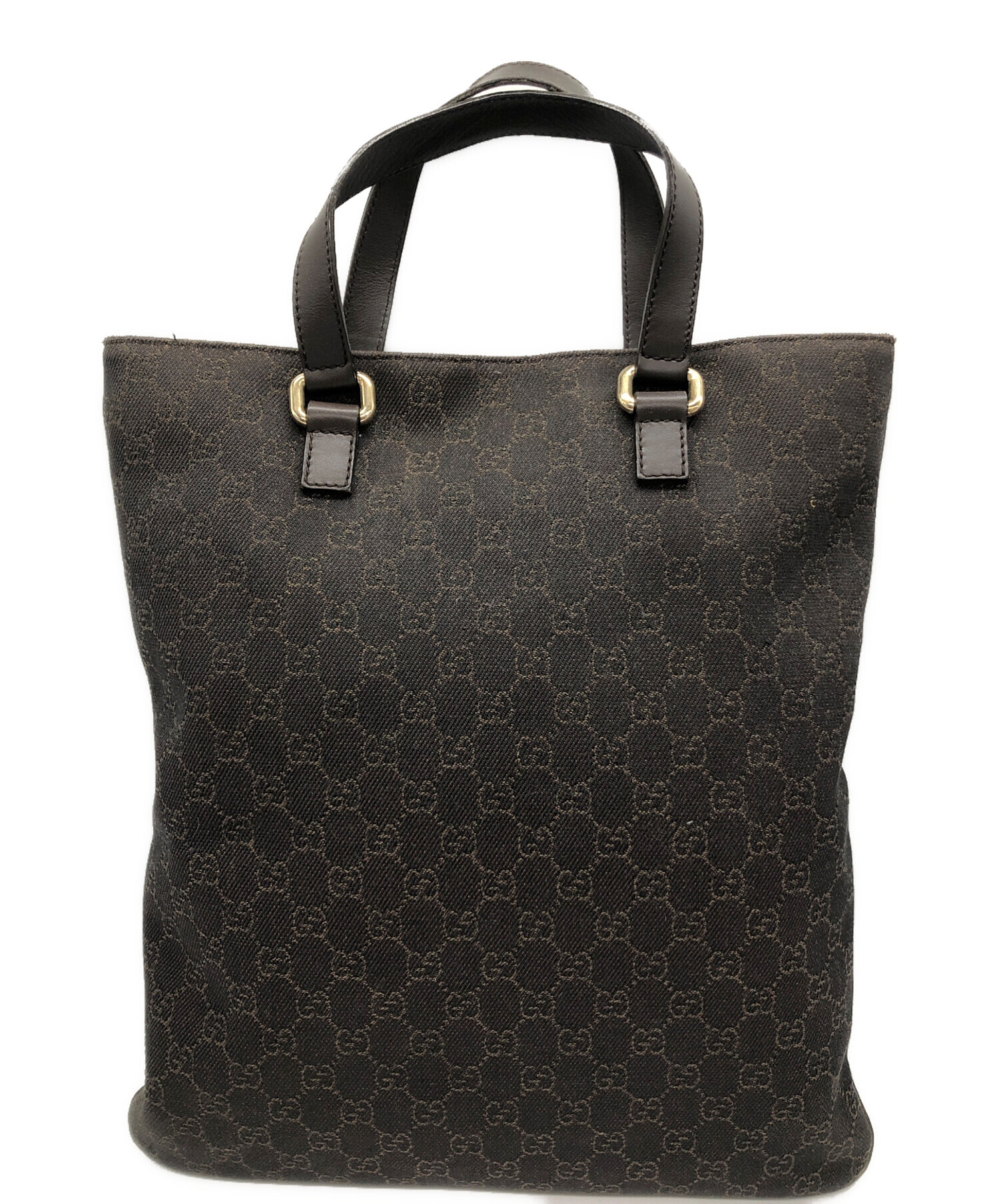 中古・古着通販】GUCCI (グッチ) GGキャンバス トートバッグ ブラウン 