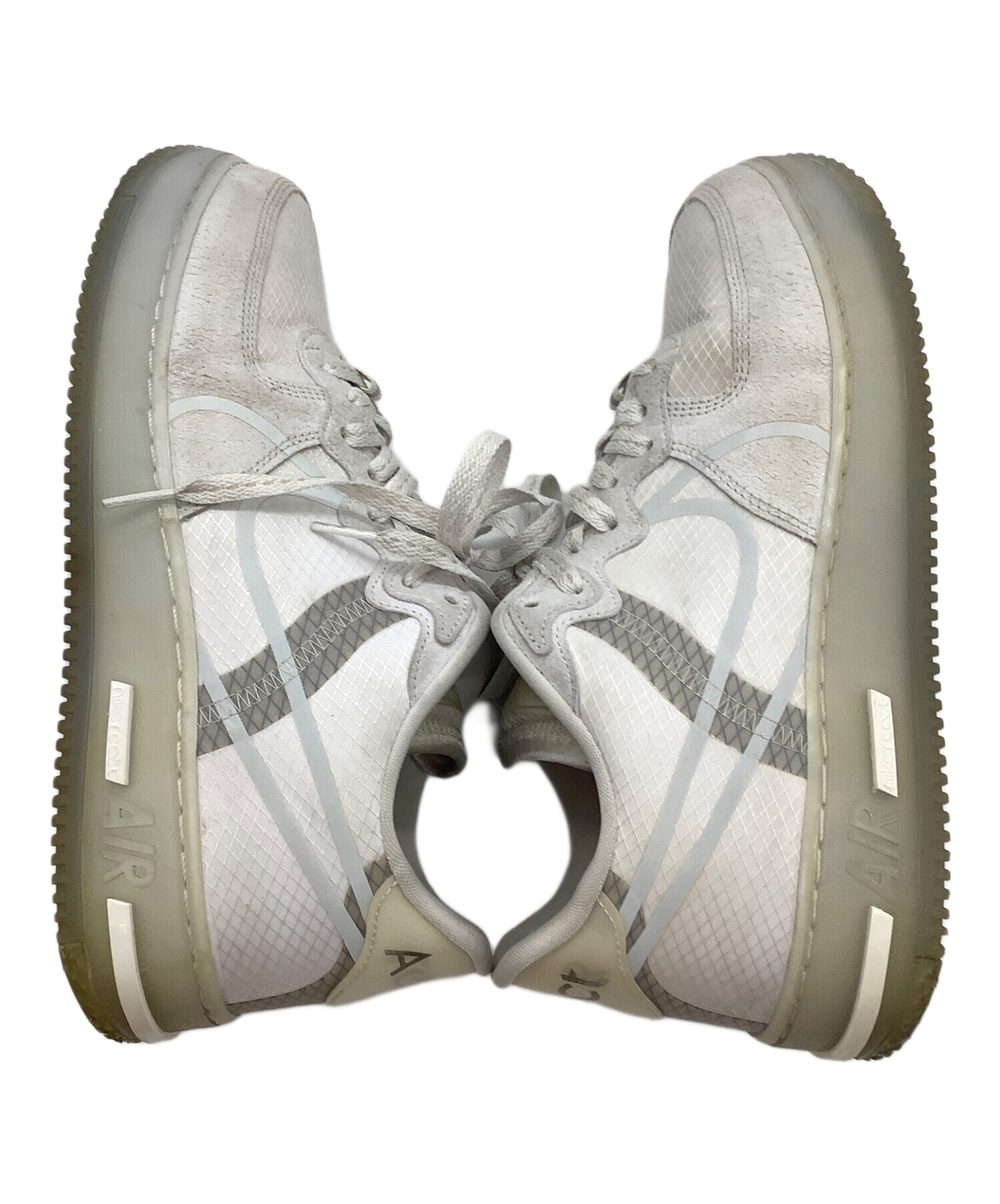 中古・古着通販】NIKE (ナイキ) AIR FORCE 1 REACT QS ホワイト×グレー 
