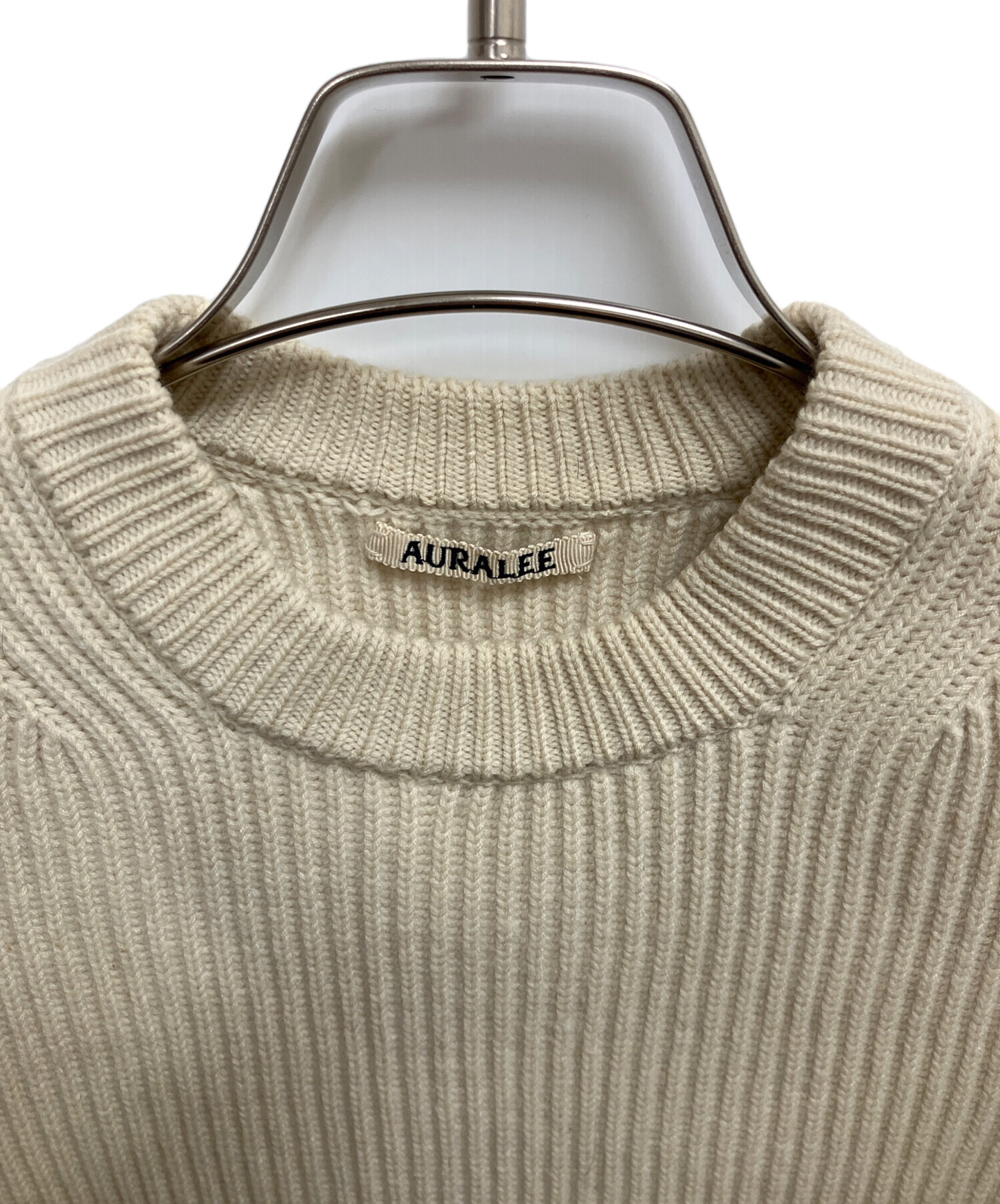 中古・古着通販】AURALEE (オーラリー) 畦編みクルーネックニット