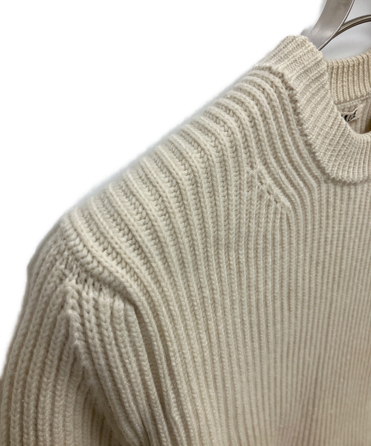 中古・古着通販】AURALEE (オーラリー) 畦編みクルーネックニット