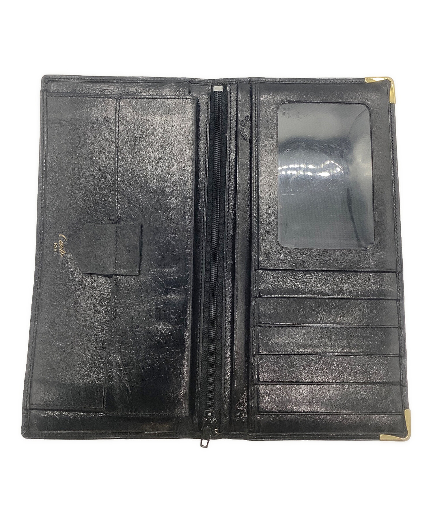 未使用品✨Cartier カルティエ　三つ折り財布　マストライン　ブラック　黒 中古・古着通販】Cartier (カルティエ) マストライン 長財布 ブラック