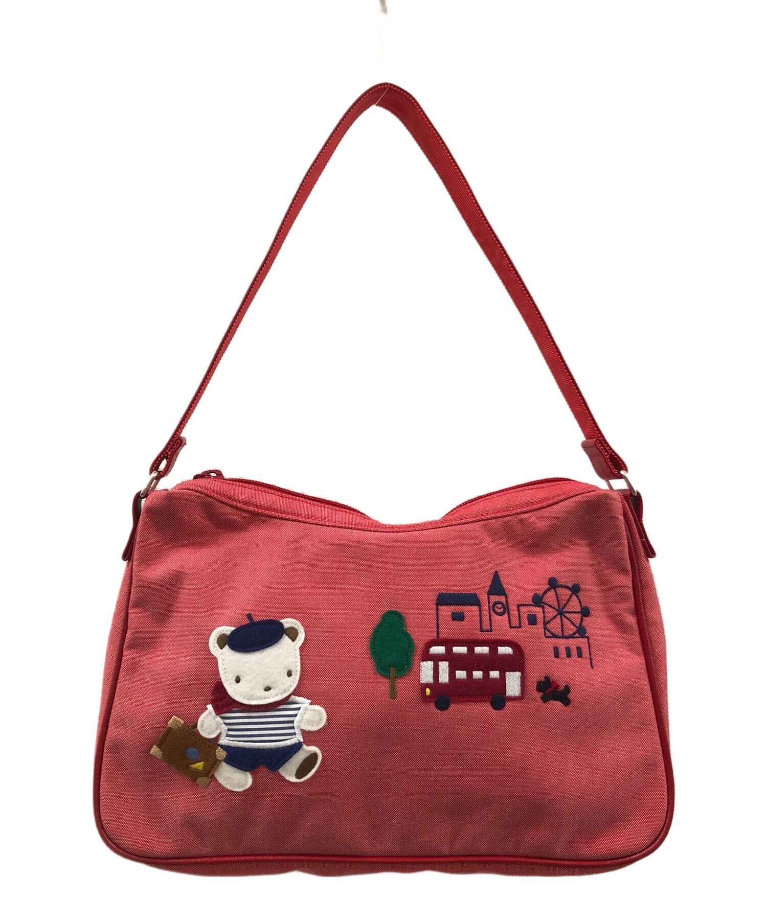 中古・古着通販】familiar (ファミリア) ショルダーバッグ ピンク 