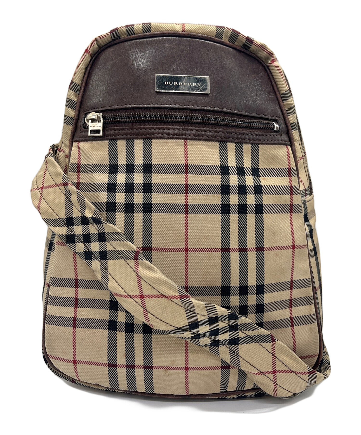 中古・古着通販】BURBERRY (バーバリー) クロスボディバッグ ブラウン 