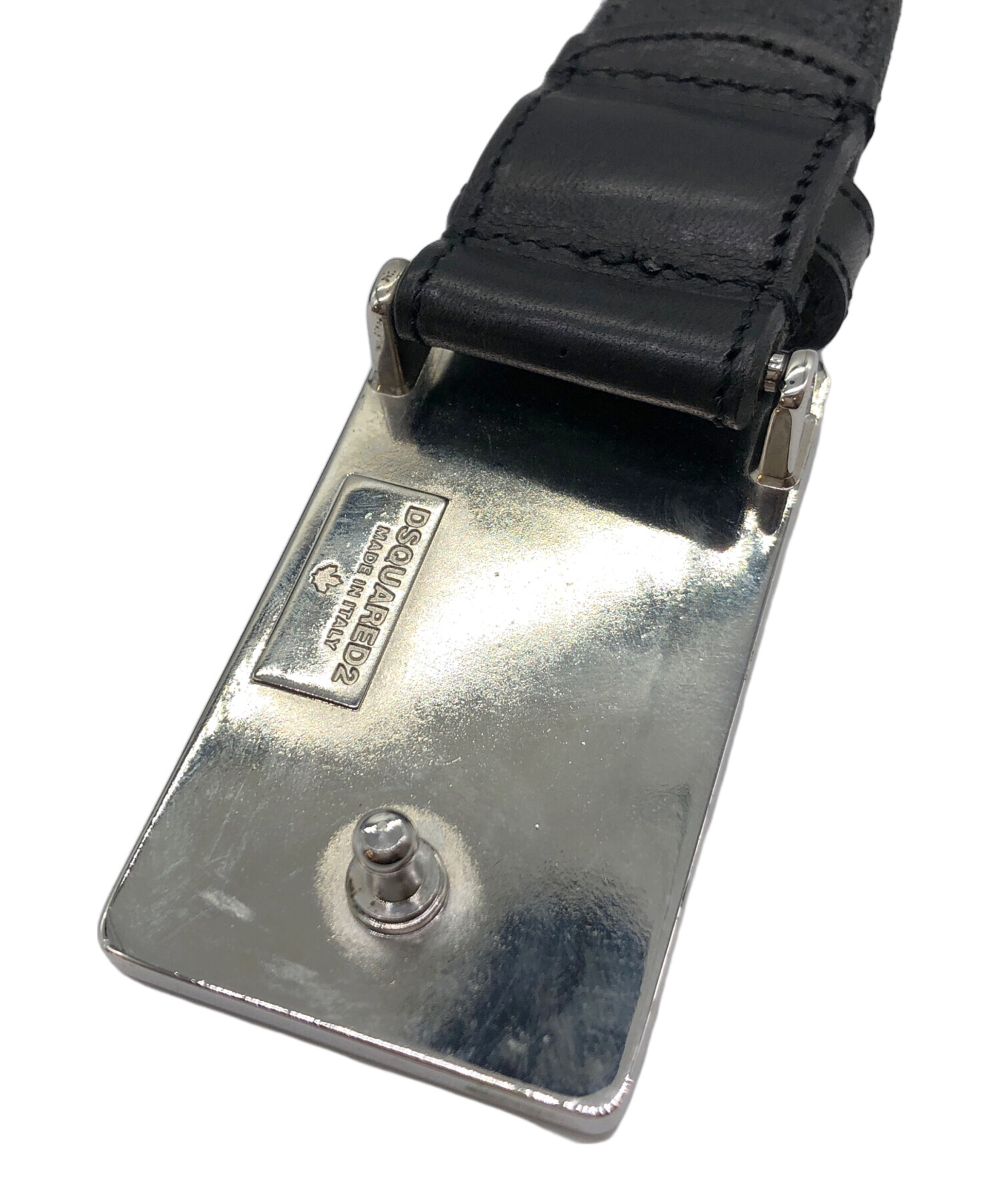 中古・古着通販】DSQUARED2 (ディースクエアード) ロゴバックルレザー