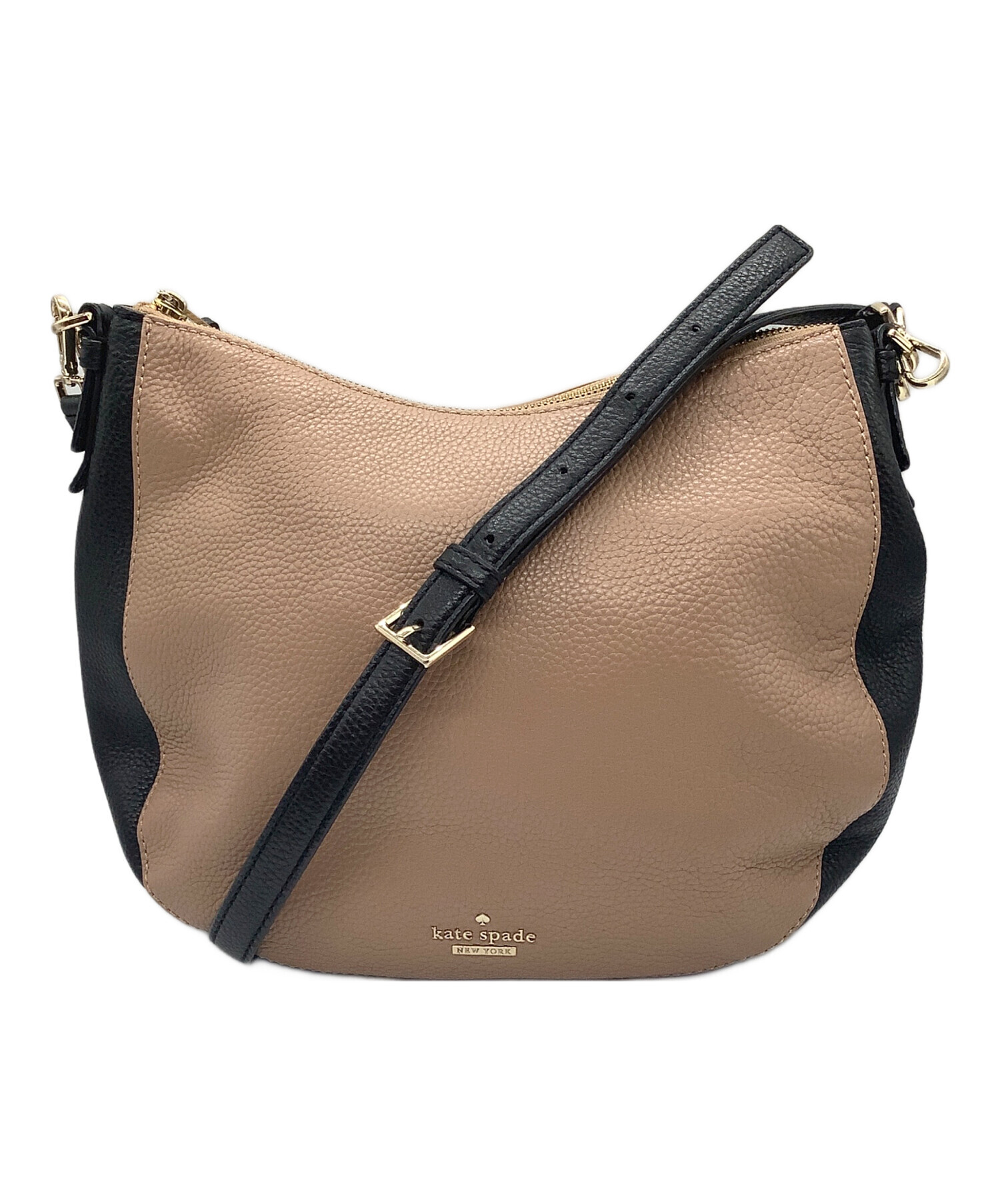 在庫わずか kate spade ショルダーバッグ ベージュ/ブラック 【公式通販】