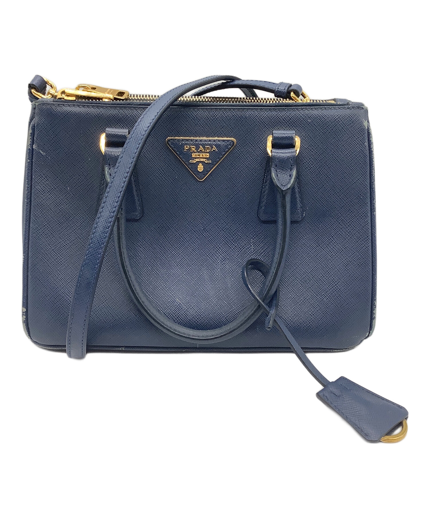 中古・古着通販】PRADA (プラダ) ガレリア サフィアーノ ブルー