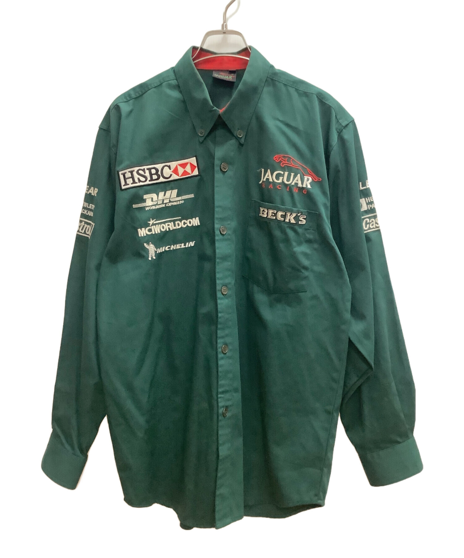 中古・古着通販】Jaguar (ジャガ) ピットクルーシャツ グリーン サイズ