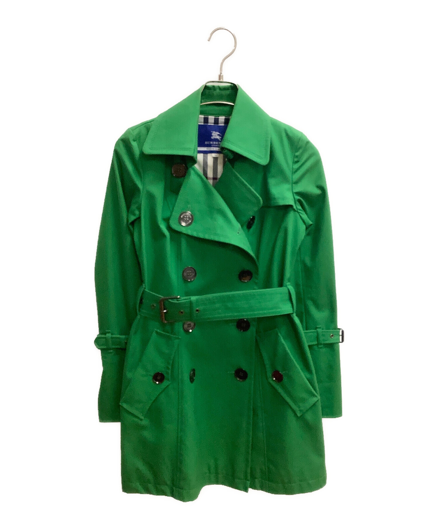 トレンチコート　バーバリー　グリーン　サイズL 中古・古着通販】BURBERRY BLUE LABEL (バーバリーロンドンブルー