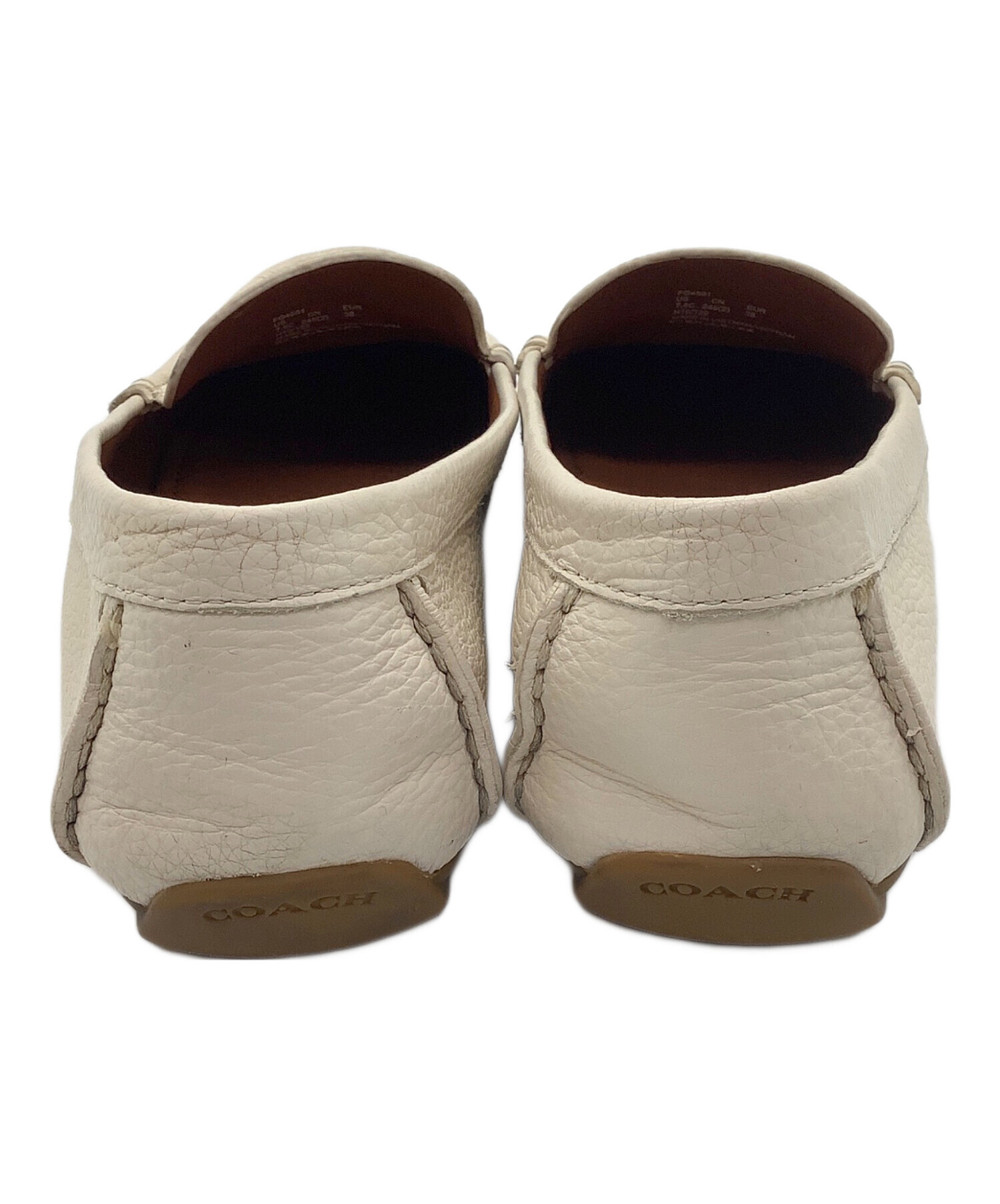 中古・古着通販】COACH (コーチ) ローファー アイボリー サイズ:SIZE