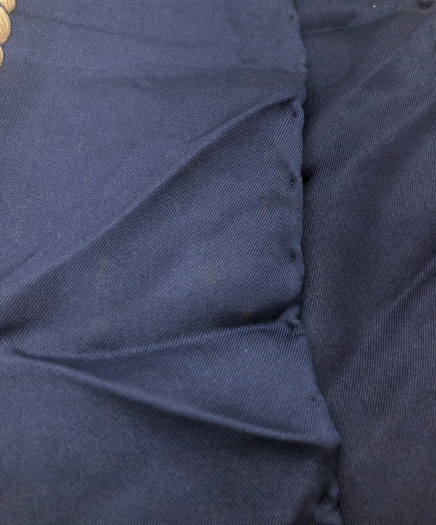 中古・古着通販】CELINE (セリーヌ) シルクスカーフ ネイビー×ホワイト