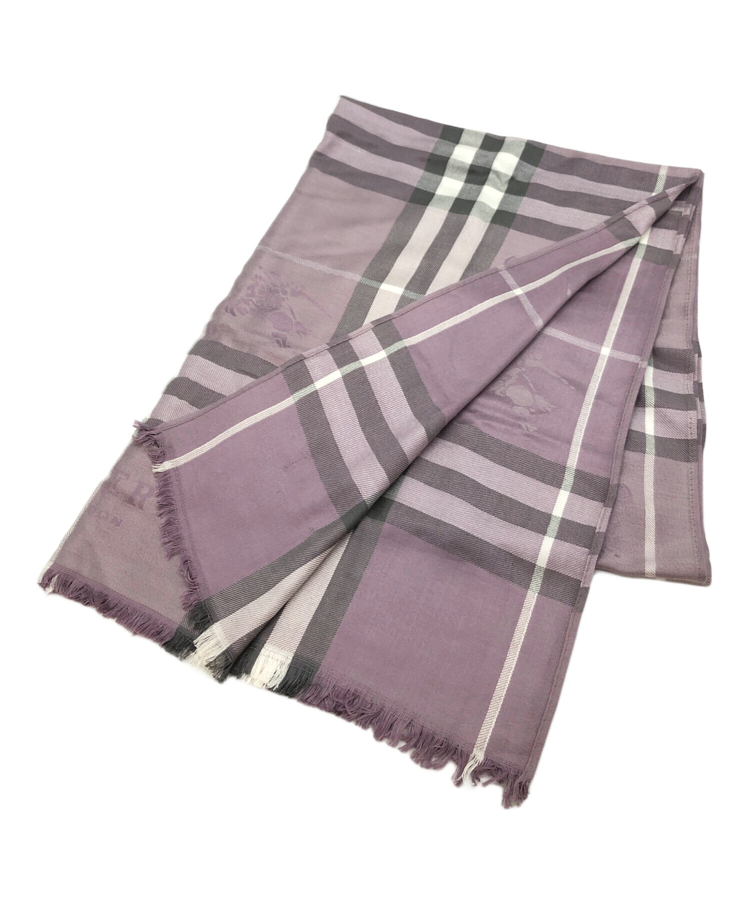 Burberry 紫色 グラデーション ストール Wide Check Cashmere Scarf in Pansy purple | Burberry® Official