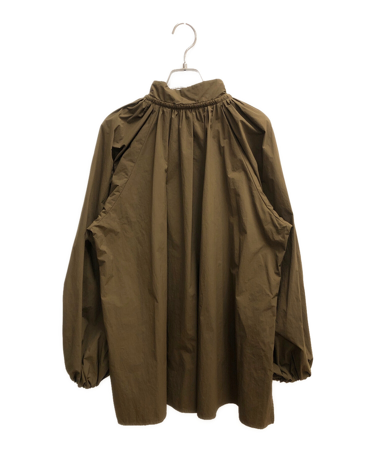 中古・古着通販】MANDO (マンドー) スタンドカラーシャツ ブラウン