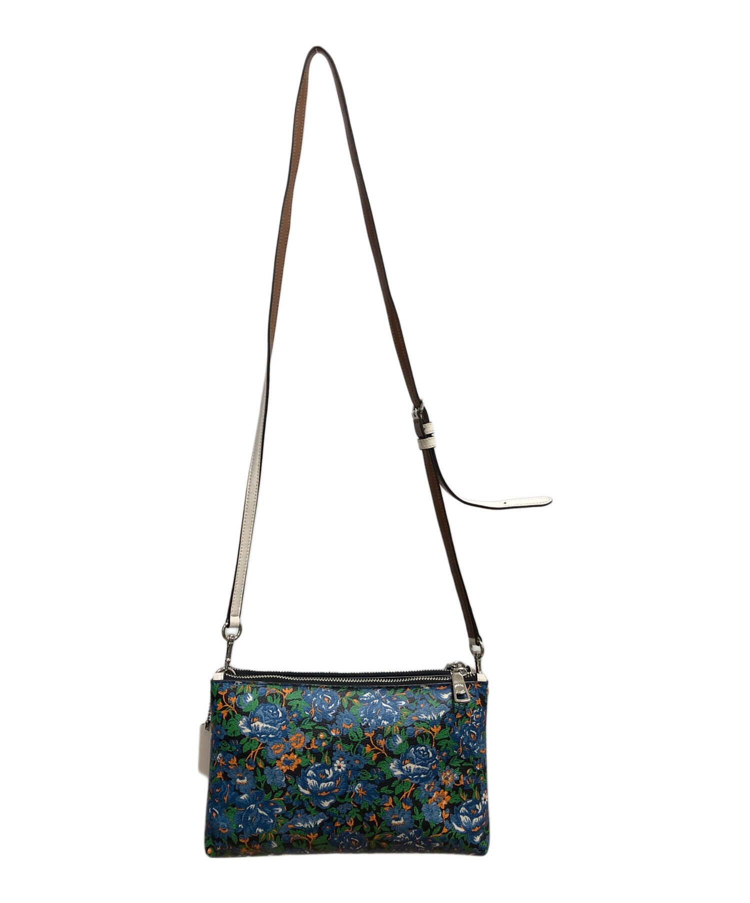 中古・古着通販】COACH (コーチ) ショルダーバッグ ブルー×グリーン