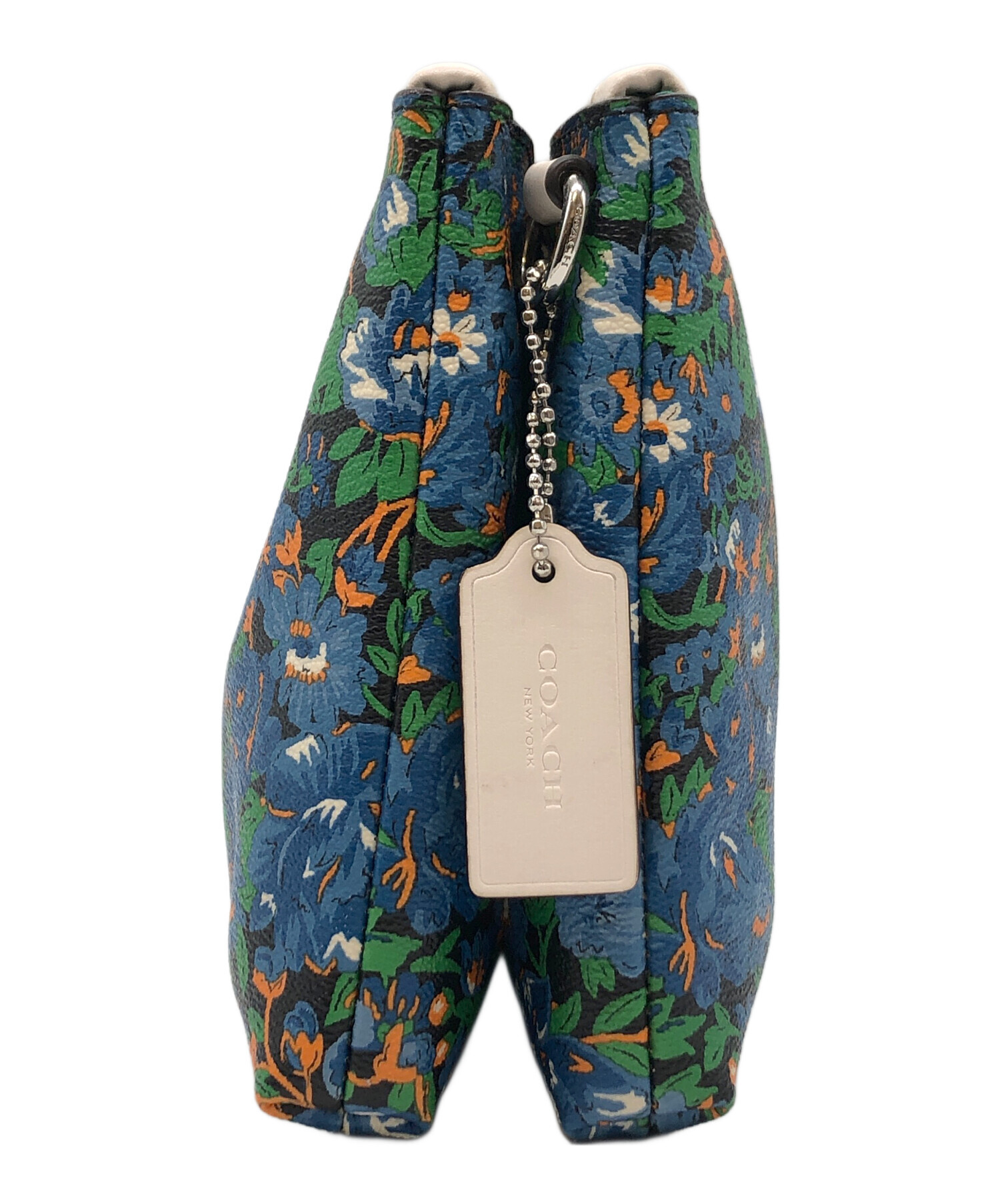 中古・古着通販】COACH (コーチ) ショルダーバッグ ブルー×グリーン 