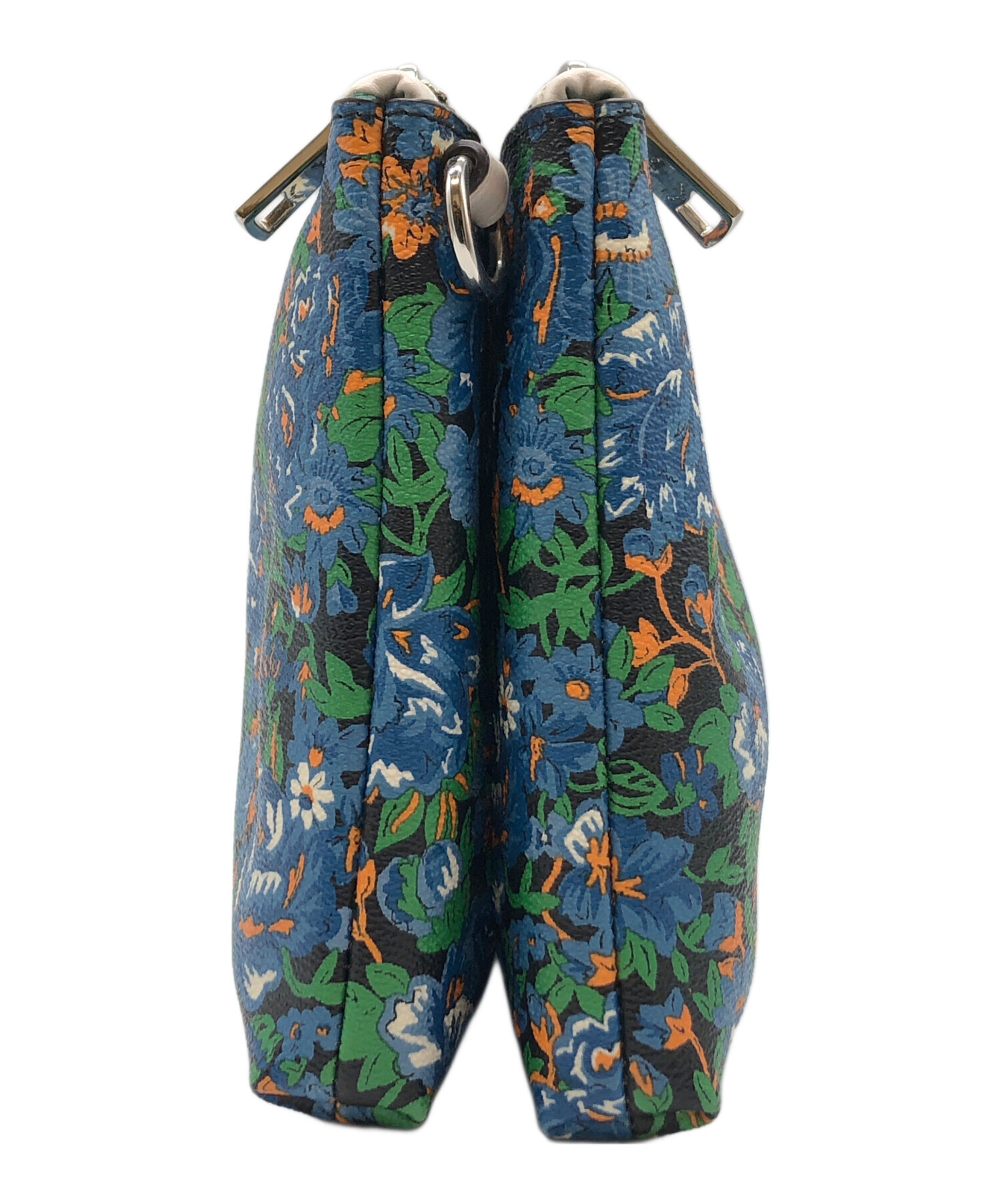 中古・古着通販】COACH (コーチ) ショルダーバッグ ブルー×グリーン 