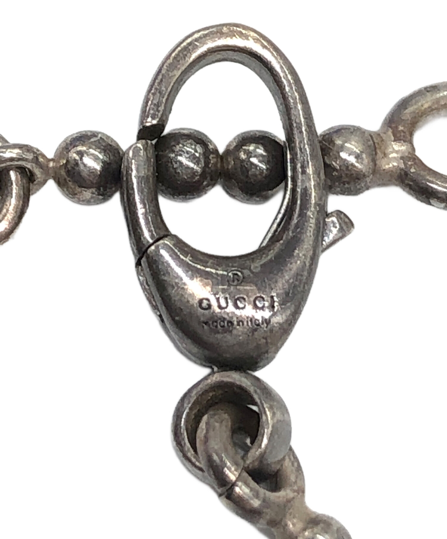 グッチ　ラブリーハートネックレス 中古・古着通販】GUCCI (グッチ) ラブリーハートGG シルバーネックレス