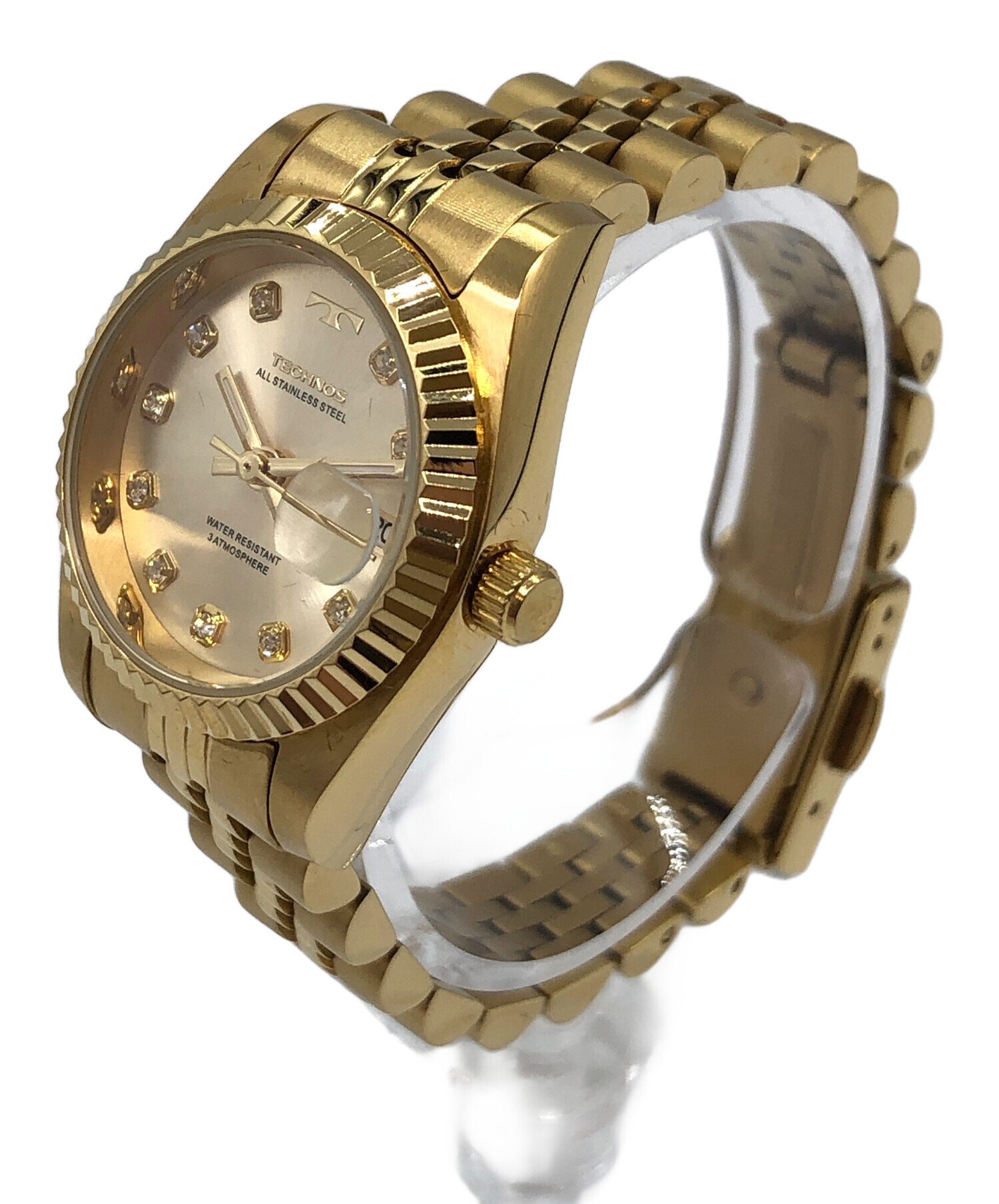 中古・古着通販】TECHNOS (テクノス) 腕時計 ゴールドカラー｜ブランド