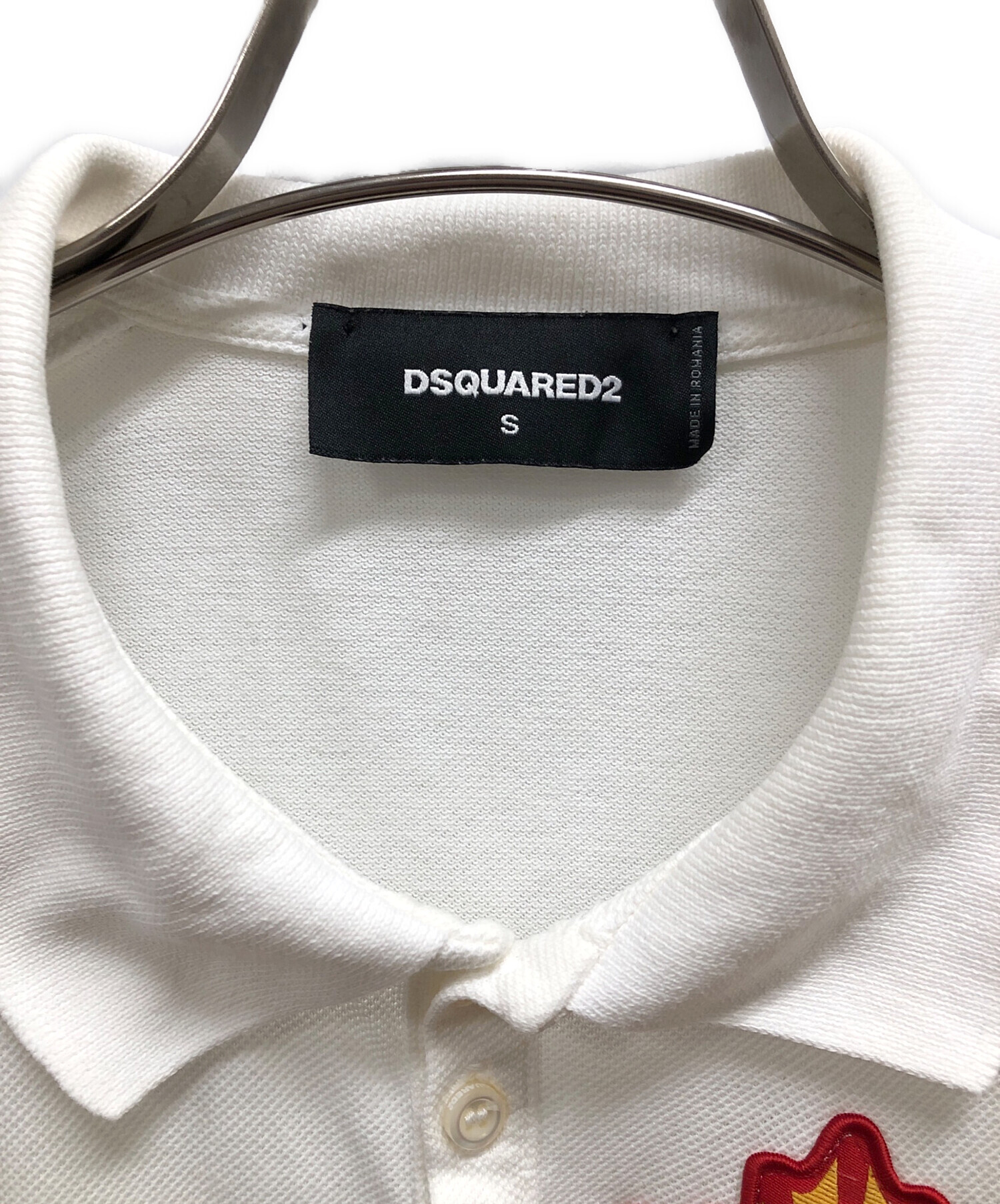 中古・古着通販】DSQUARED2 (ディースクエアード) ポロシャツ ホワイト