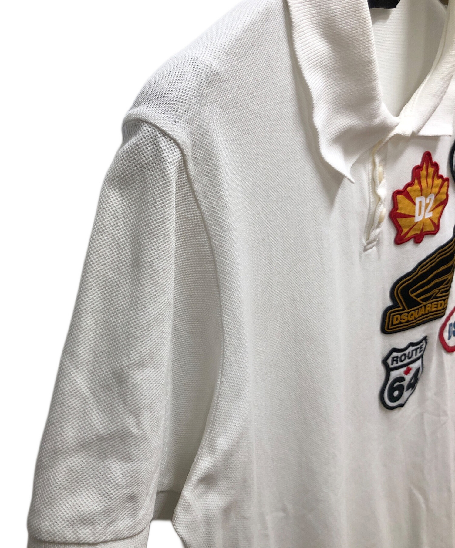 中古・古着通販】DSQUARED2 (ディースクエアード) ポロシャツ ホワイト