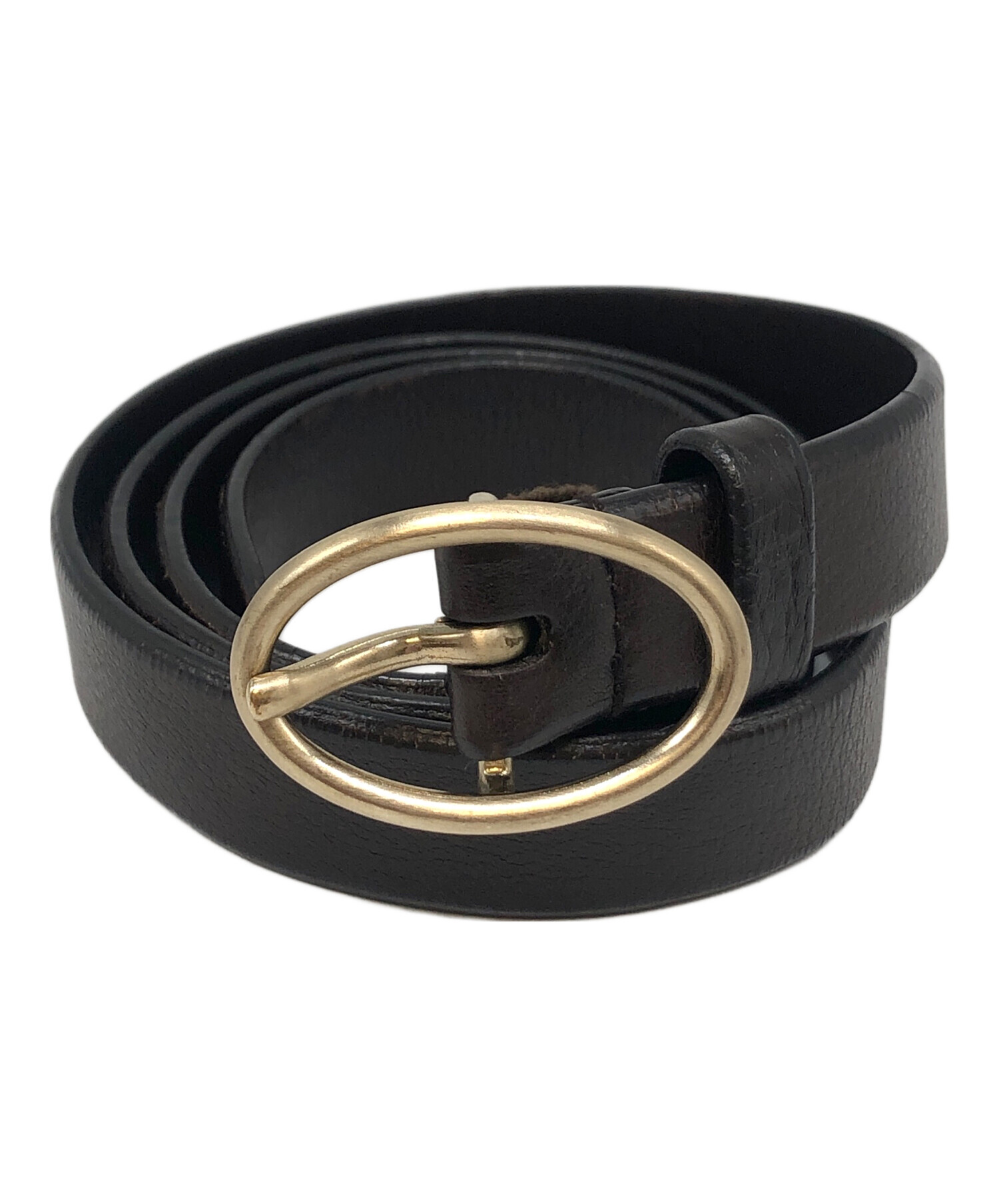 新品未使用 JIL SANDER レザーベルト 中古・古着通販】JIL SANDER (ジルサンダー) レザーベルト ブラウン