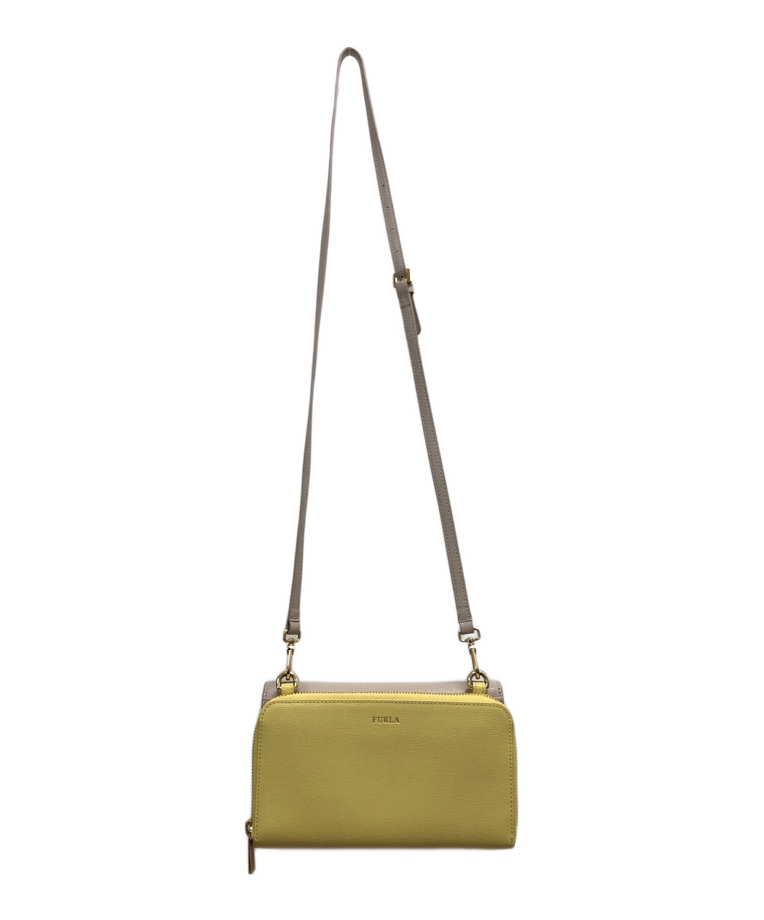 中古・古着通販】FURLA (フルラ) ショルダーウォレット ベージュ 