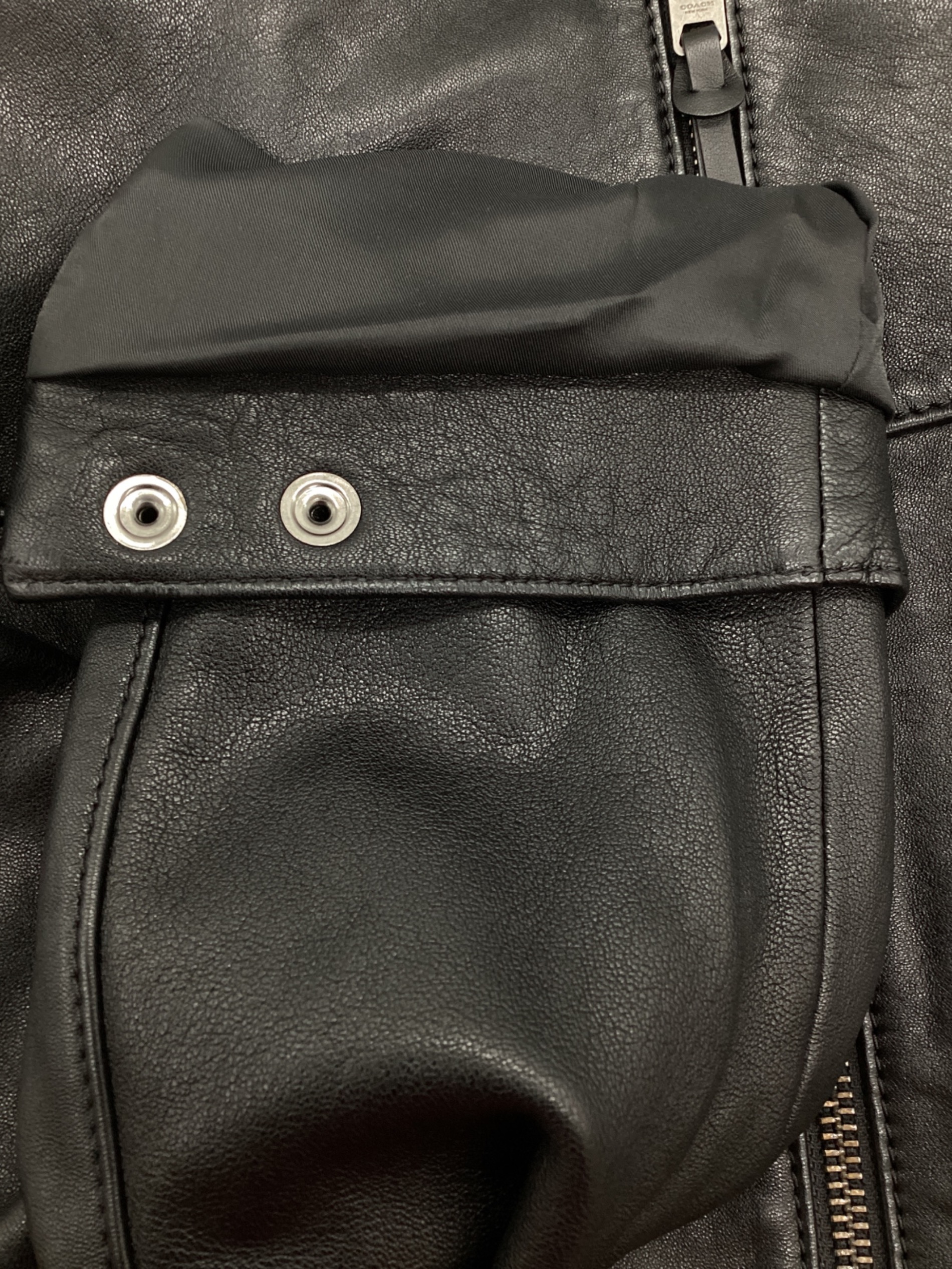中古・古着通販】COACH (コーチ) シングルライダースジャケット