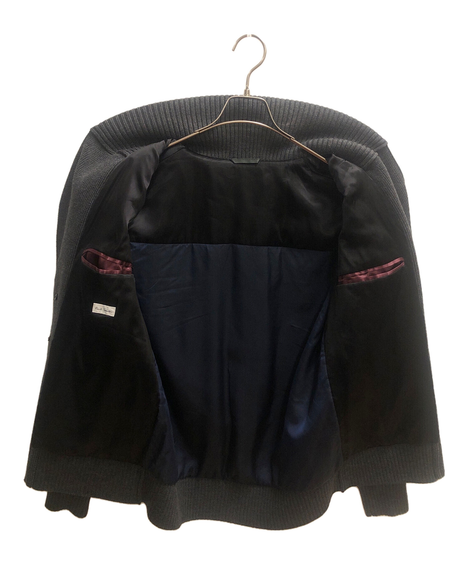 美品 Paul Smith レザージャケット ブルゾン スタジャン スエード切替