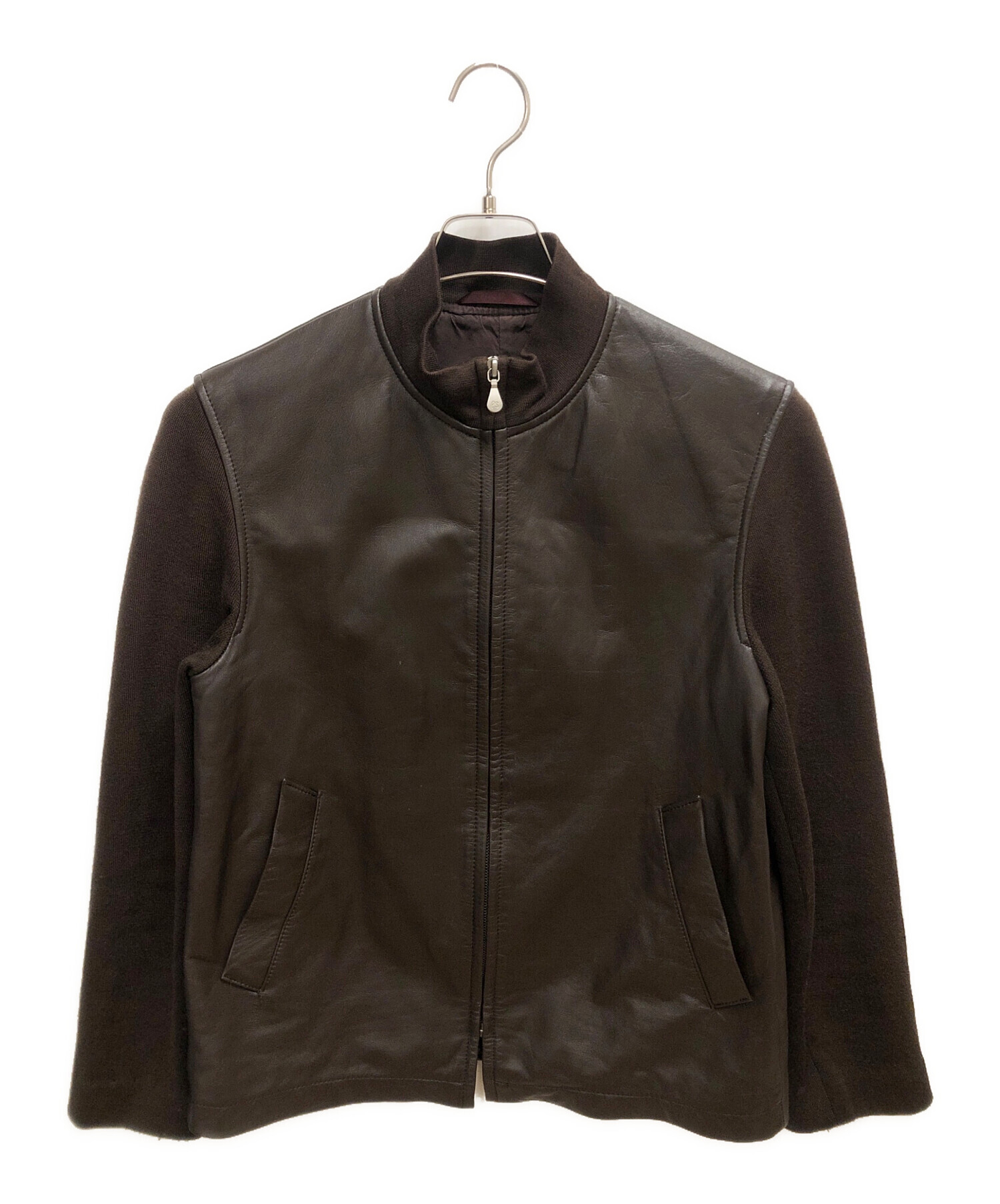 ポールスミス レザージャケット　切り替え　アウター 中古・古着通販】PAUL SMITH (ポールスミス) 袖切り替えレザー