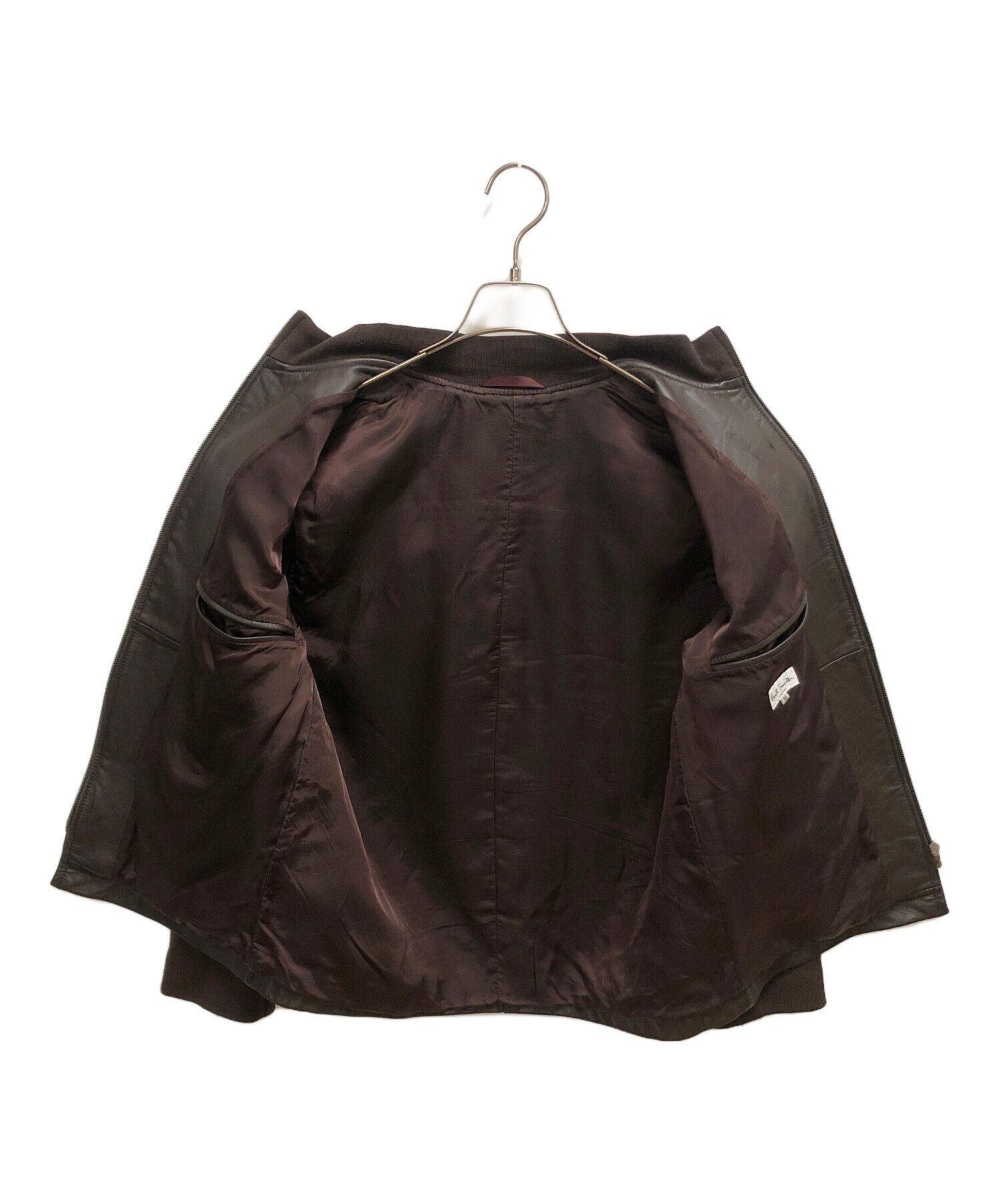 中古・古着通販】PAUL SMITH (ポールスミス) 袖切り替えレザー