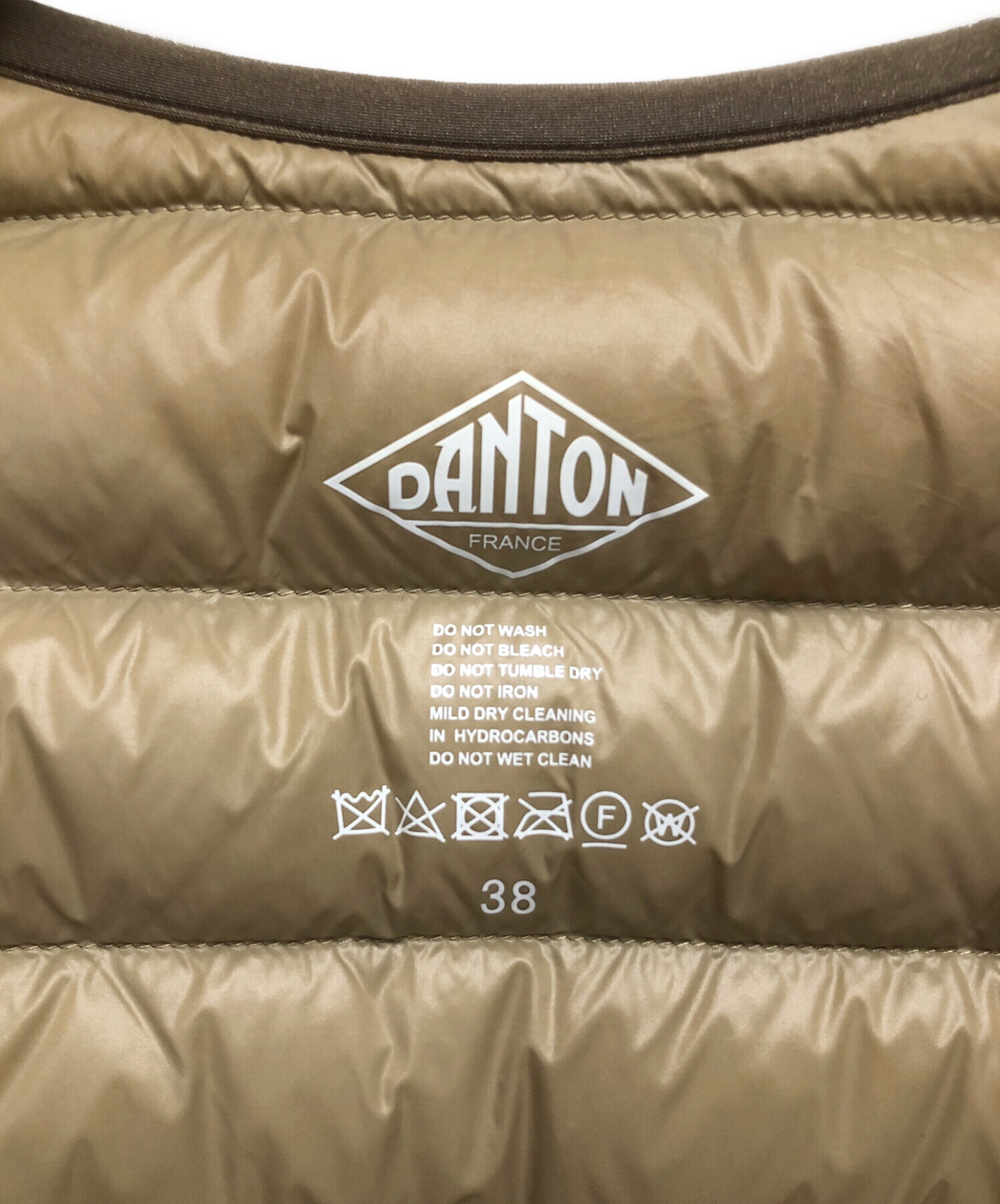 中古・古着通販】DANTON (ダントン) インナーダウンベスト ベージュ
