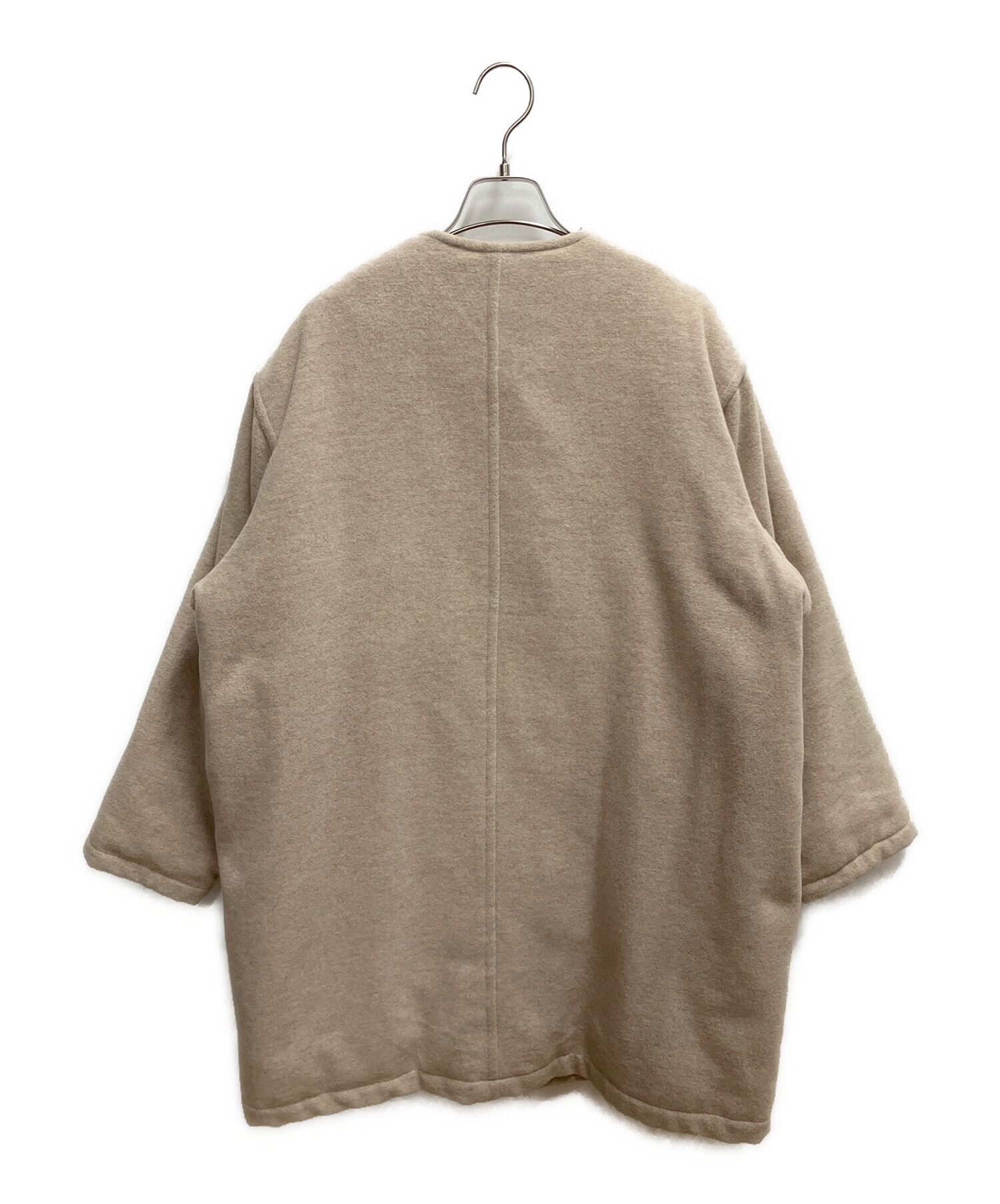 ダントン ノーカラージャケット ロング 中古 中古・古着通販】DANTON (ダントン) モッサノーカラーダウンコート