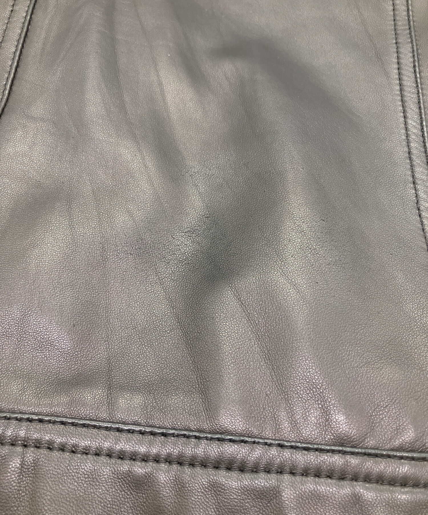 希少色 グレー BURBERRY BLACK LABEL レザージャケット M 中古・古着通販】BURBERRY BLACK LABEL (バーバリーブラック