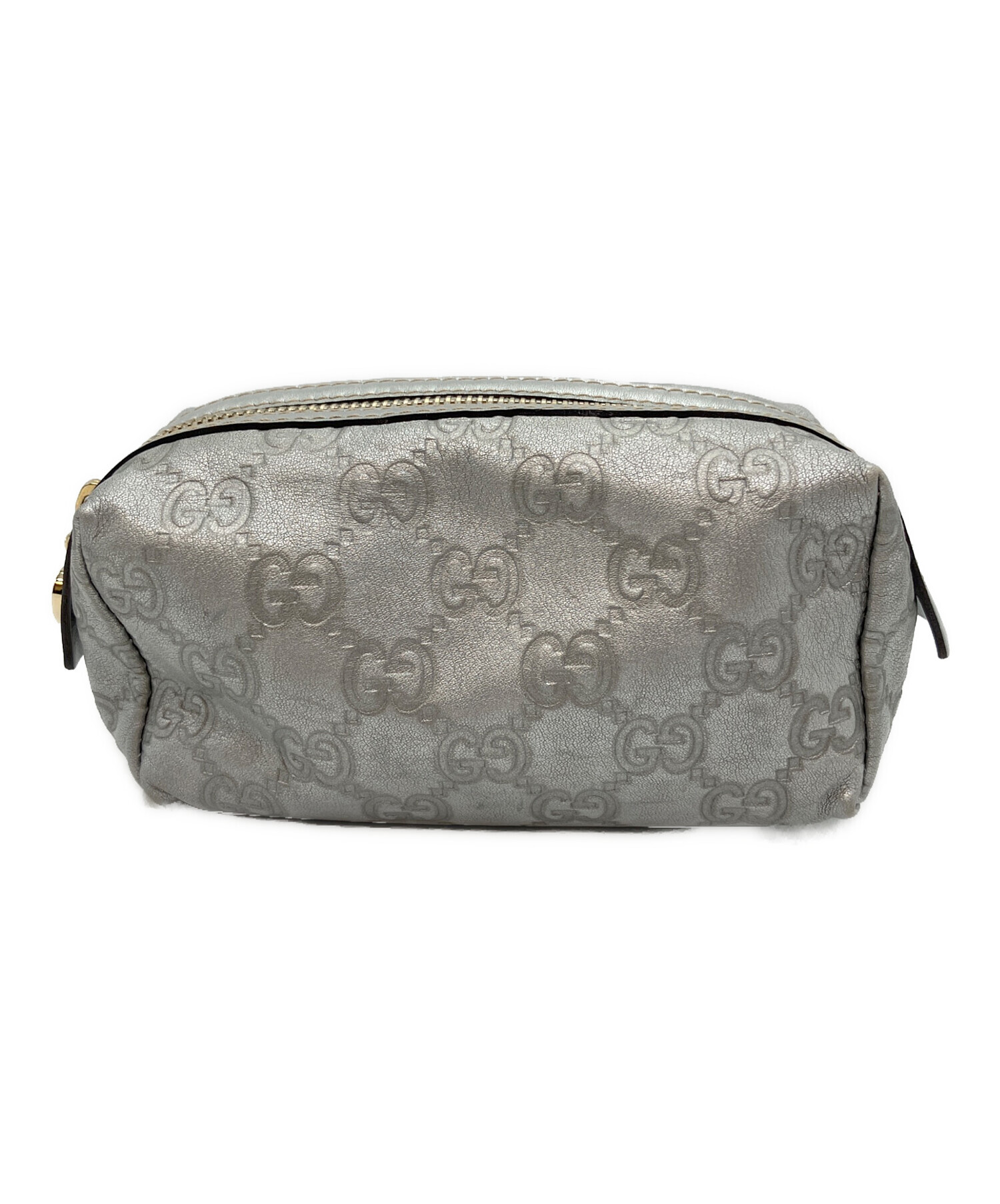 中古・古着通販】GUCCI (グッチ) GG コスメポーチ シルバー｜ブランド 