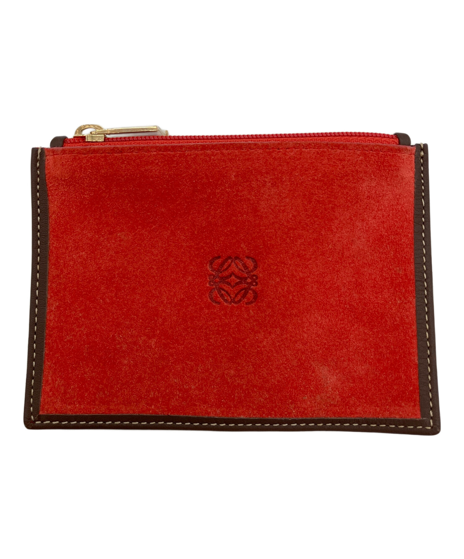 中古・古着通販】LOEWE (ロエベ) コインケース レッド×ブラウン 