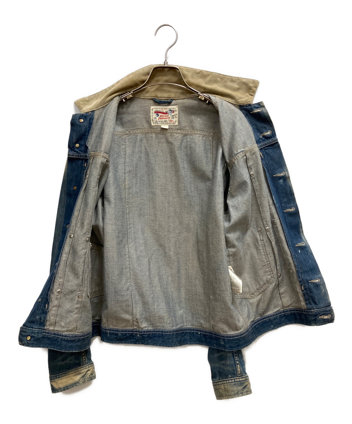 DIESEL レア デニムとコーデュロイジャケット，サイズ:S DIESEL レア