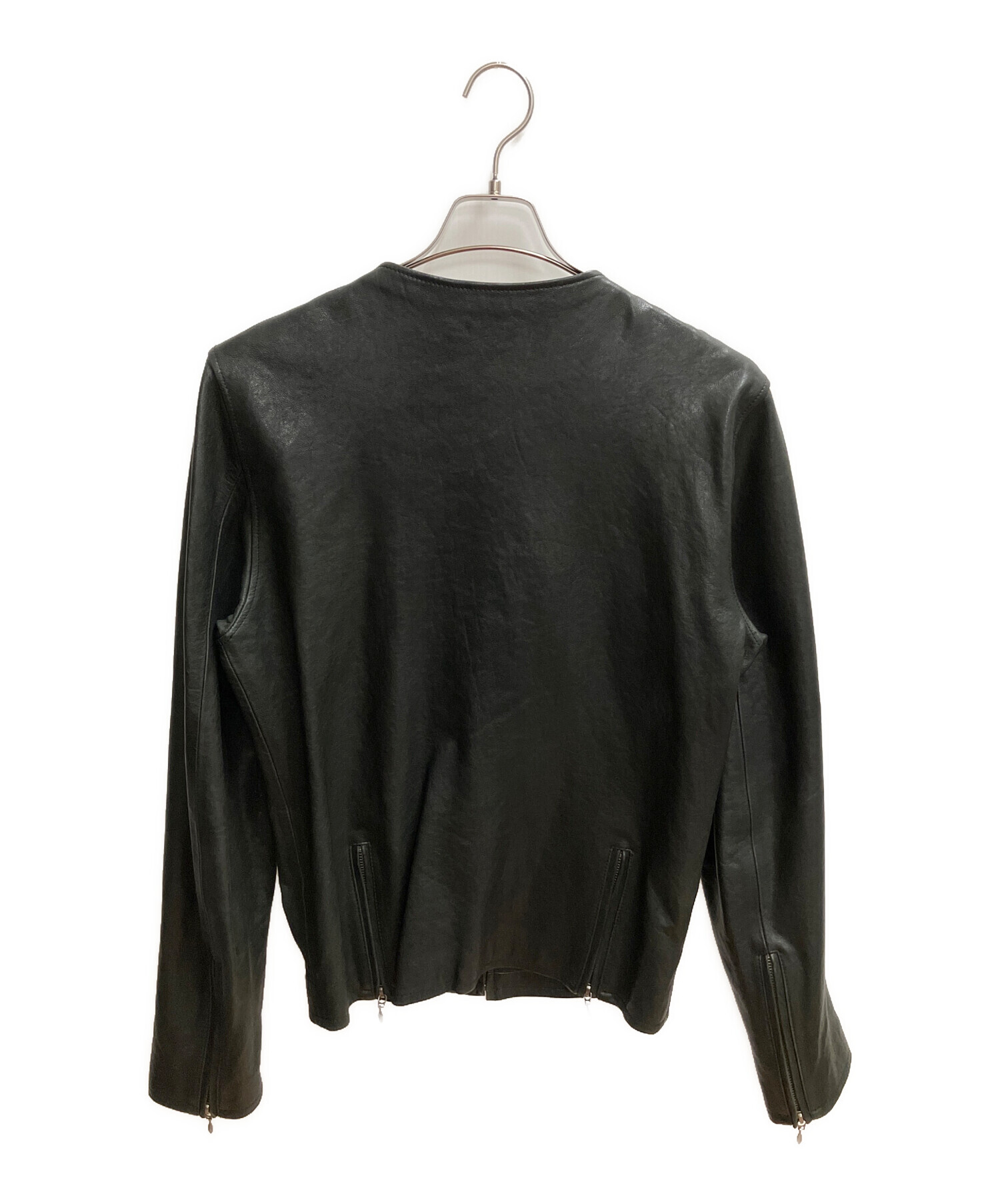 中古・古着通販】VICTIM (ヴィクティム) レザーノーカラーライダース