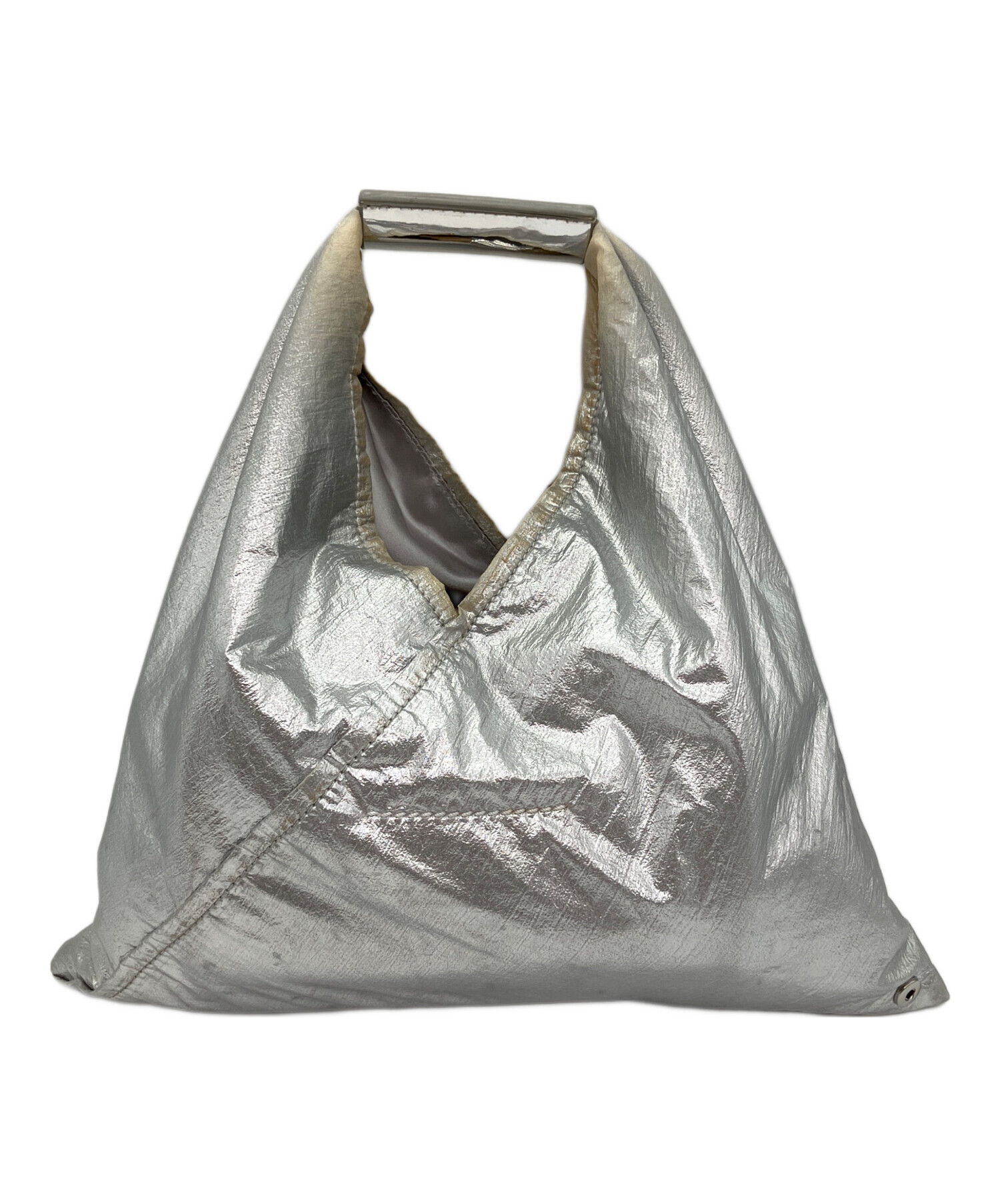 メゾンマルジェラ　MM6 トートバッグ　ハンドバッグ　シルバー 中古・古着通販】MM6 Maison Margiela (エムエムシックスメゾン