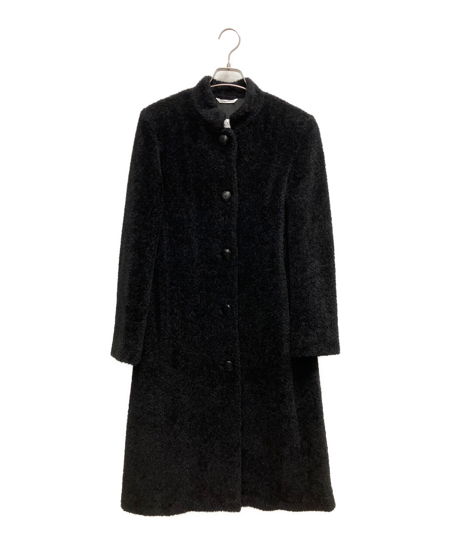 中古・古着通販】MaxMara (マックスマーラ) ファーコート ブラック 