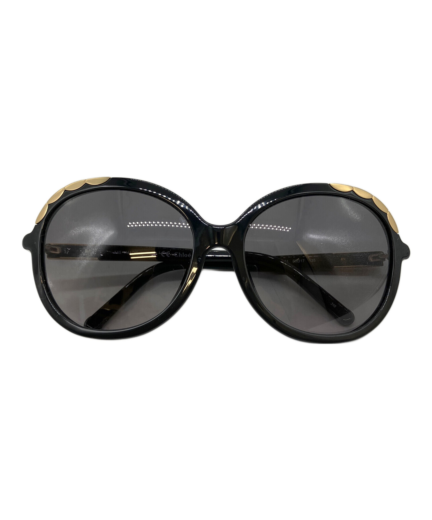 【即買いOK】未使用 Chloe クロエ サングラス 中古・古着通販】Chloe (クロエ) サングラス ブラック×ゴールド