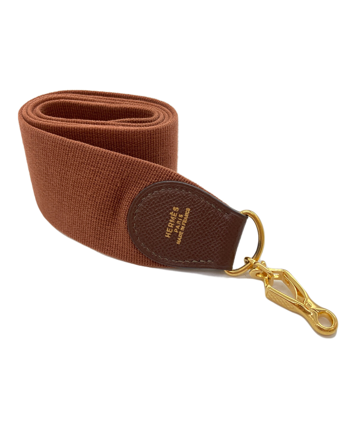 中古・古着通販】HERMES (エルメス) ショルダーストラップ ブラウン 