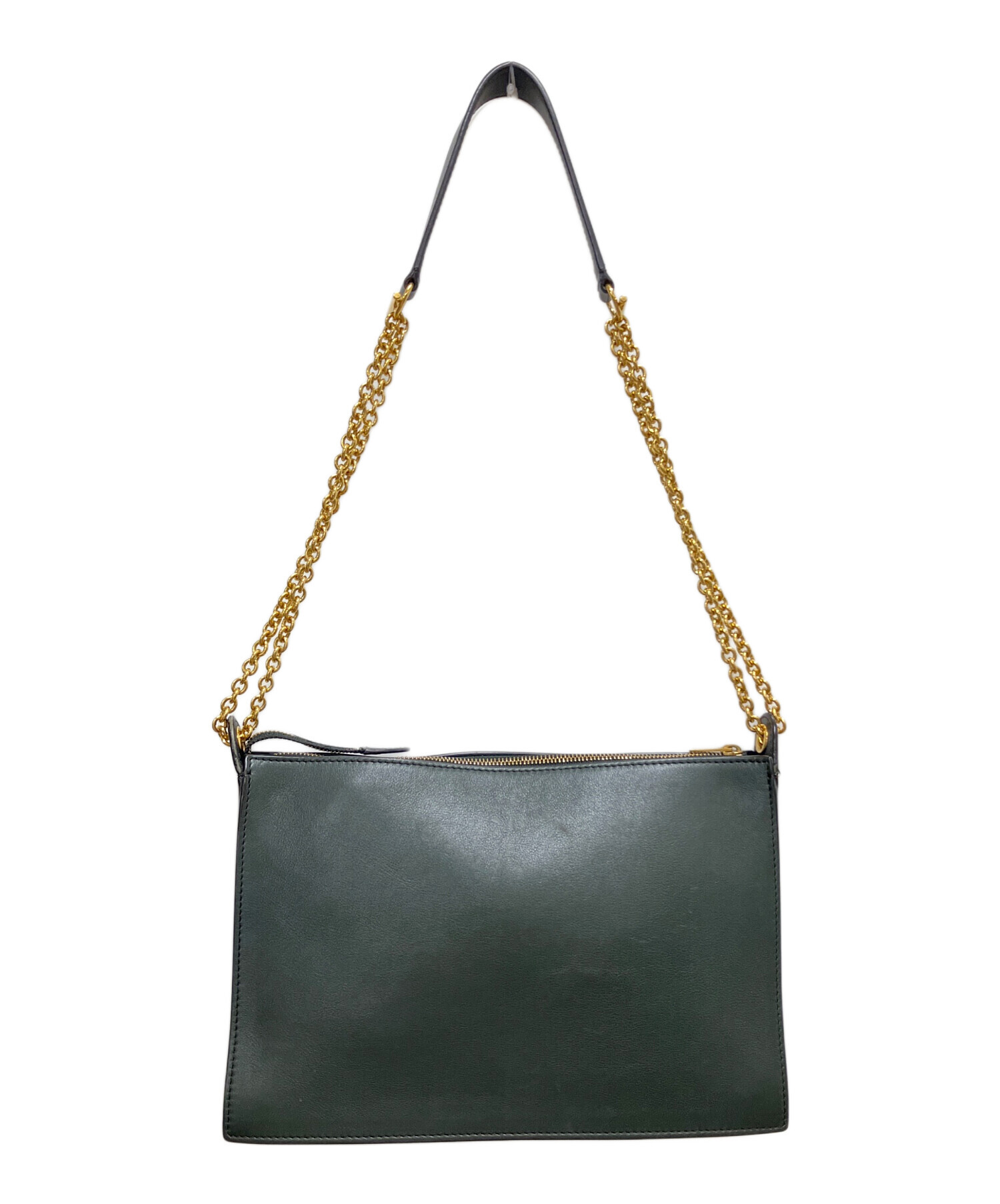中古・古着通販】CELINE (セリーヌ) ショルダーバッグ グレー×ベージュ