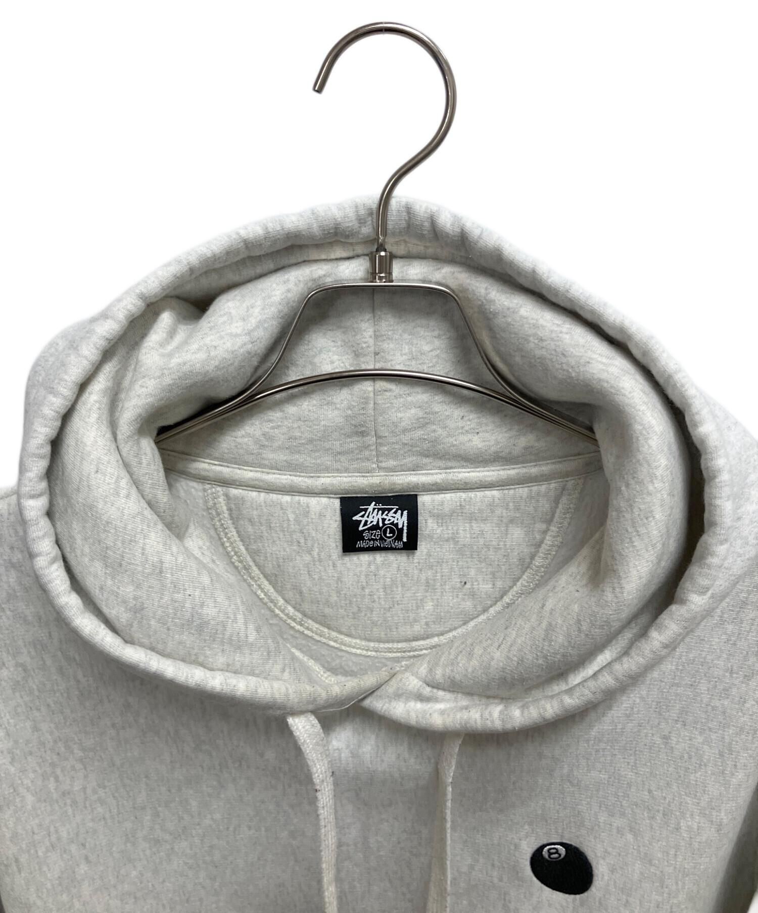 Stüssy グレー フード付きパーカー L 古着 stussyパーカー stussy パーカー Lサイズ グレー 中古・古着通販