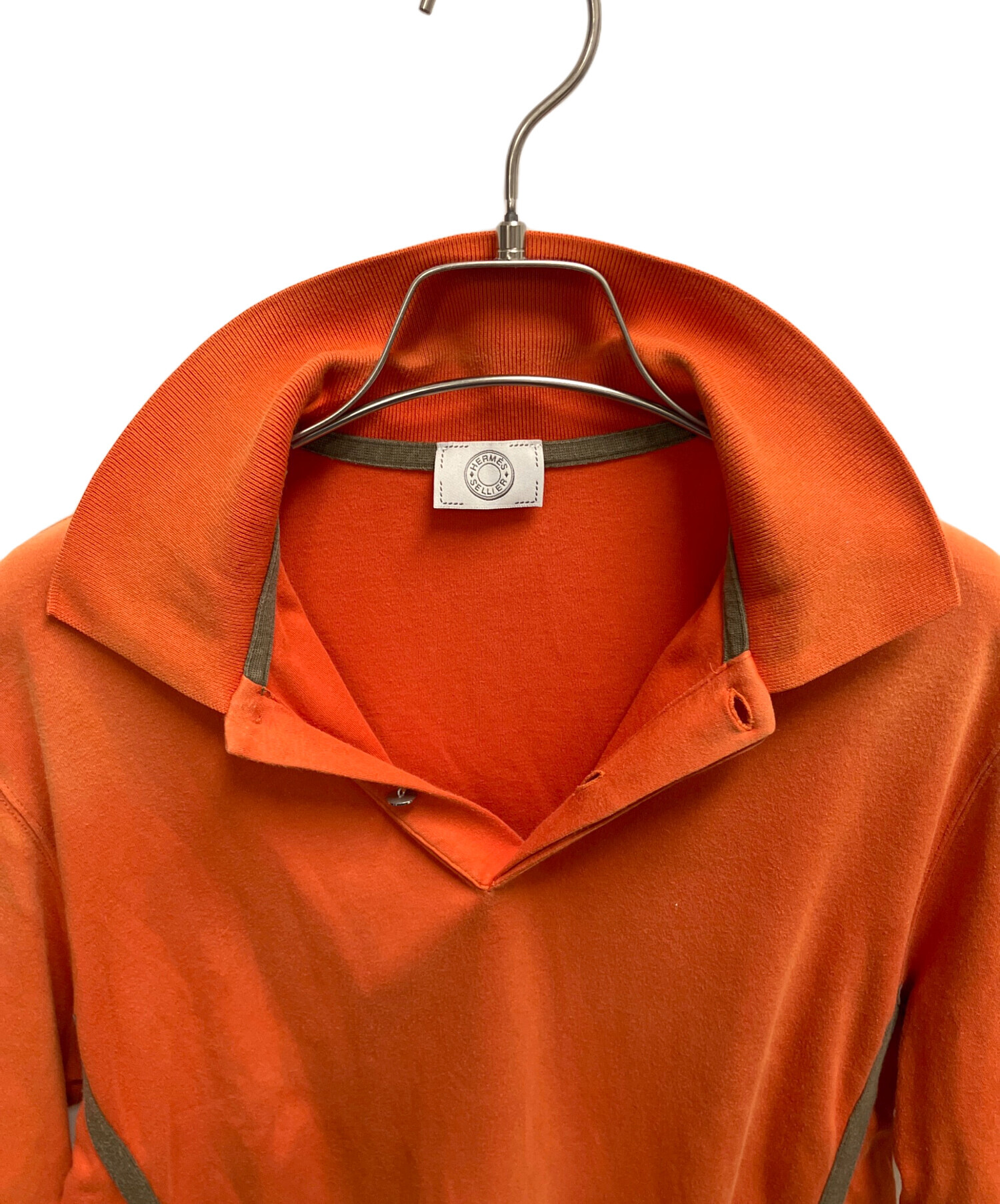 中古・古着通販】HERMES (エルメス) ポロシャツ オレンジ サイズ:SIZE